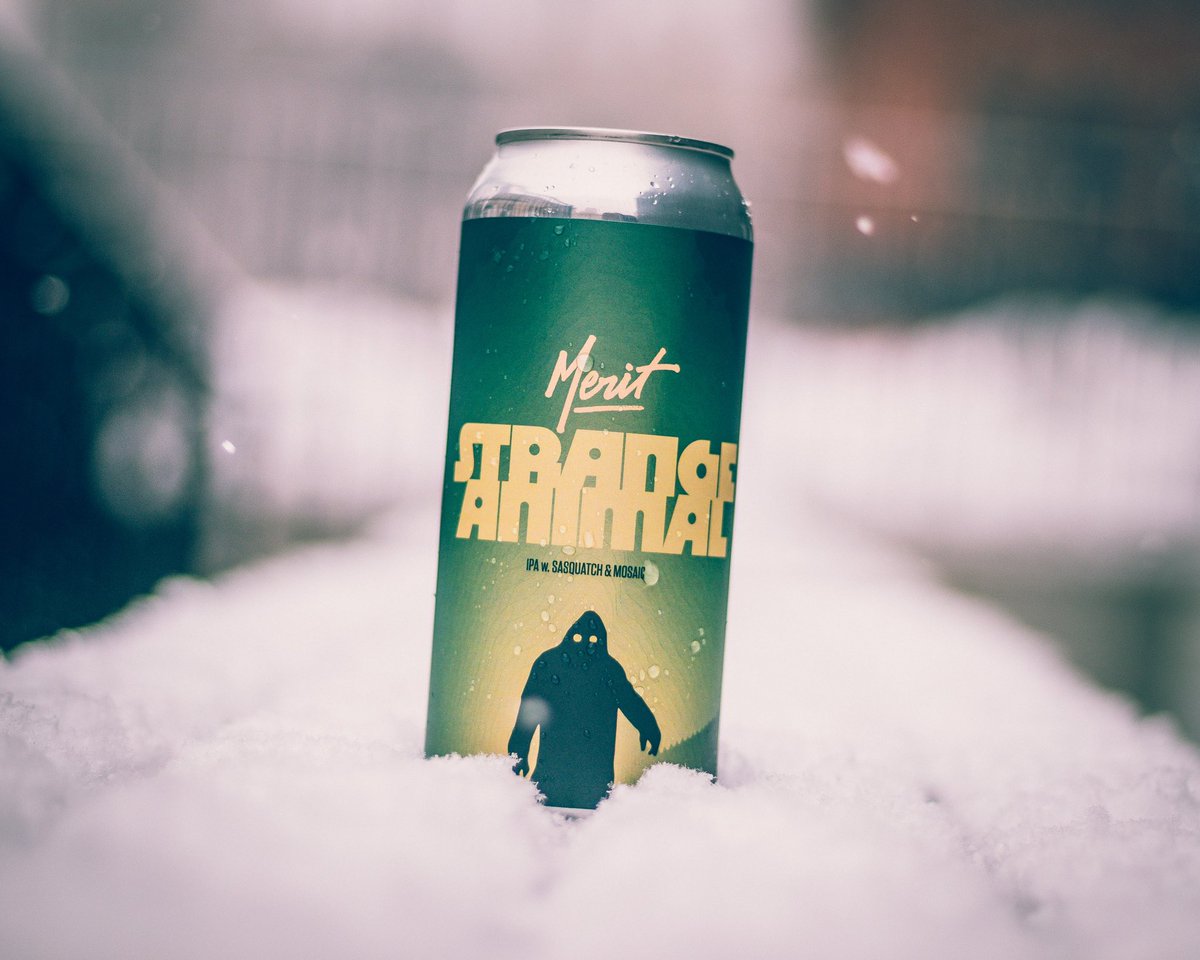 SNOWY ANIMAL! Out from the forest and back into your glass - Strange Animal IPA features Sasquatch hops, Canada’s 1st homegrown hop, this hazy IPA is a bright array of pineapple, citrus and field berry w. a ‘barely there’ bitter easy finish. Available on tap, online and to go!