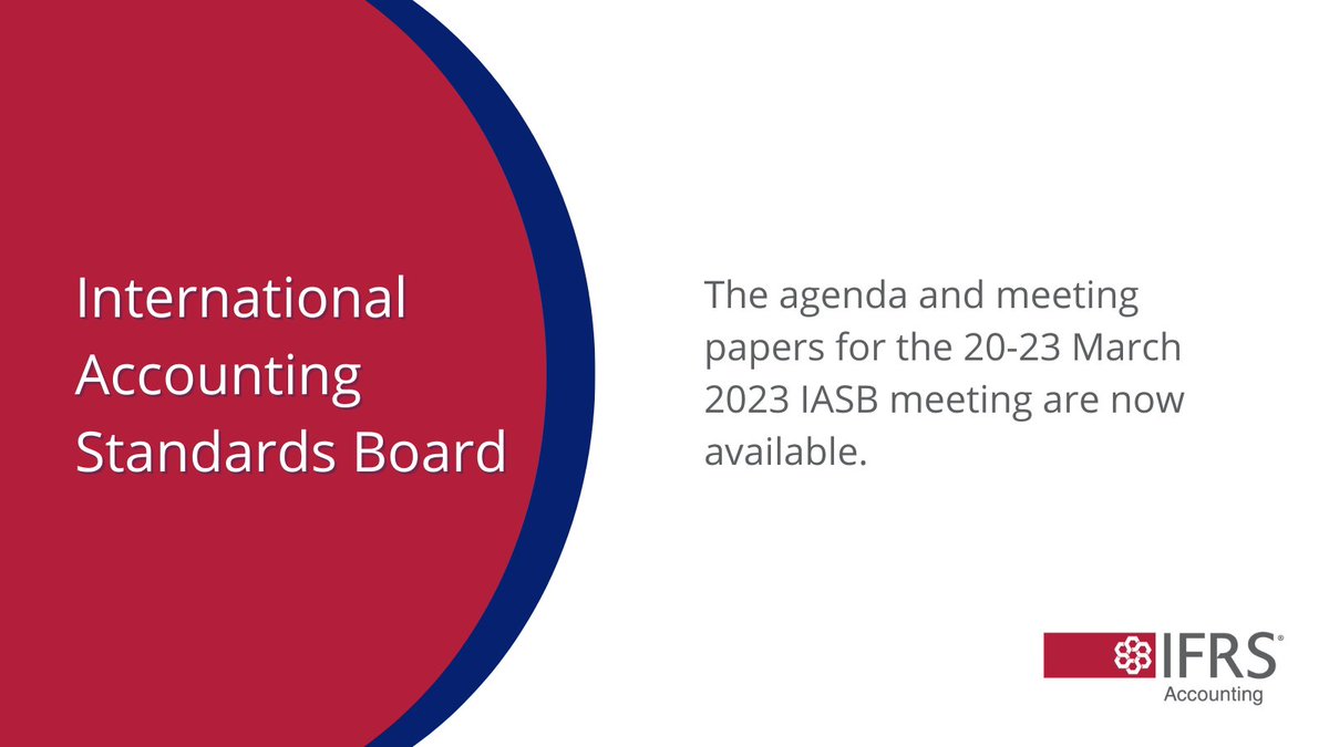 IFRS Foundation on Twitter "March 2023 International Accounting