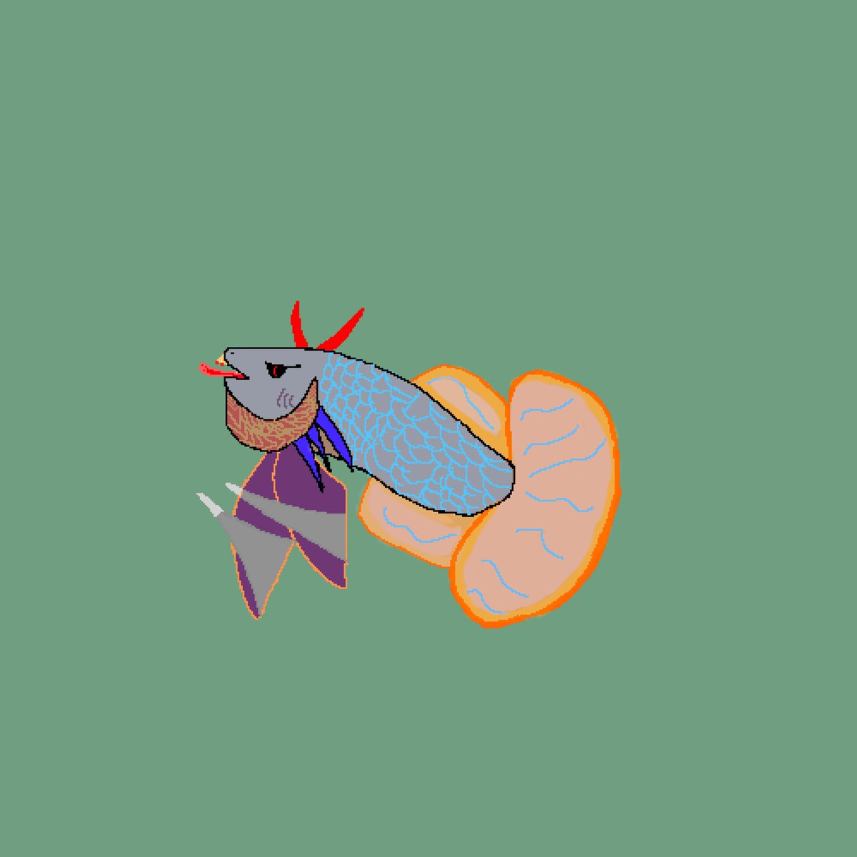 fish fighting NFT tweet media