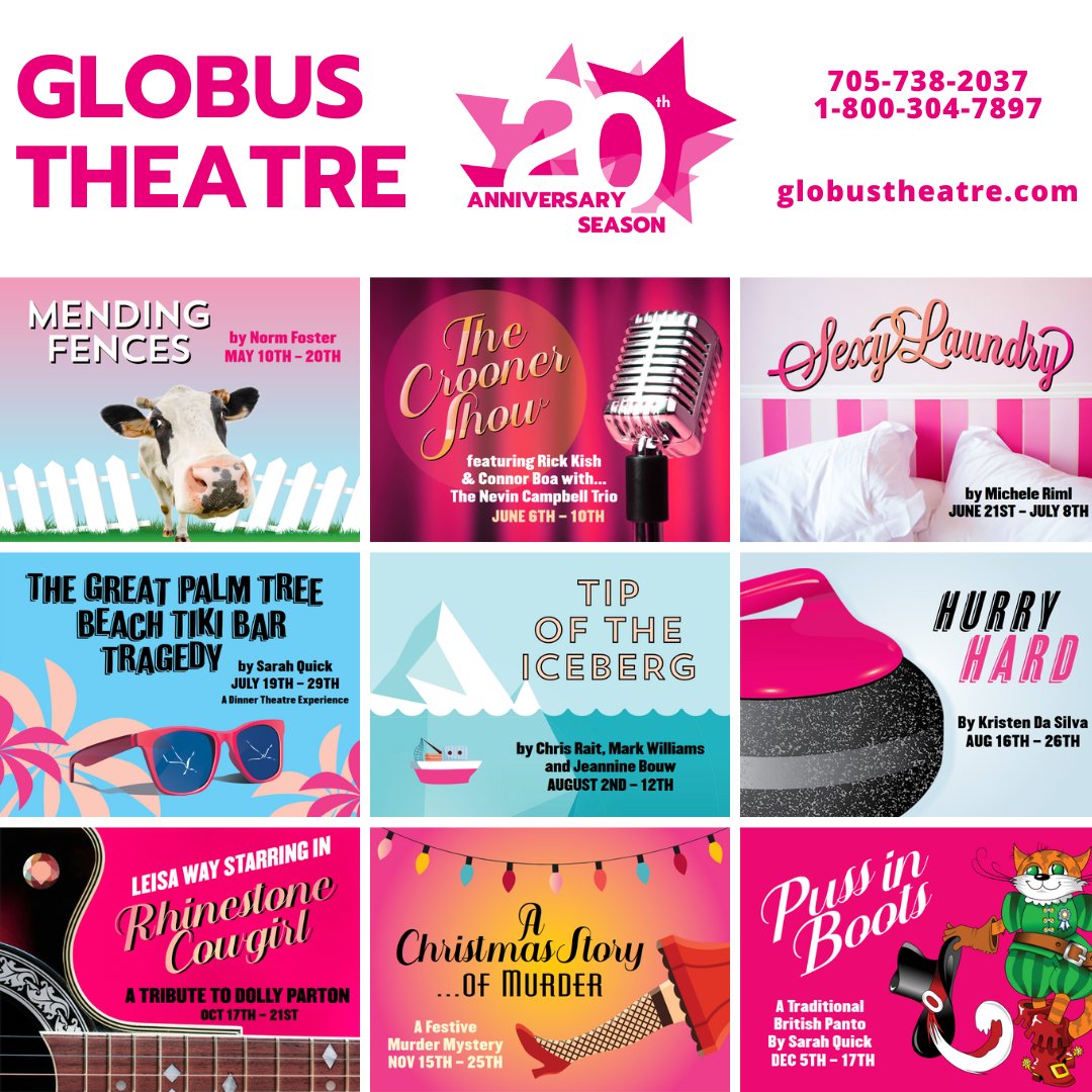 Globus_Theatre's tweet photo. 𝐀𝐧𝐧𝐨𝐮𝐧𝐜𝐢𝐧𝐠 𝐨𝐮𝐫 𝟐𝟎𝐭𝐡 𝐀𝐧𝐧𝐢𝐯𝐞𝐫𝐬𝐚𝐫𝐲 𝐒𝐞𝐚𝐬𝐨𝐧!
To celebrate our milestone year, we've extended our season from May 20 to December 17
9 main stage shows, 4 one nighters and 7 new subscription packages!
Visit https://t.co/d0pkXBT0D4 for more information! https://t.co/sW9SUWVN9Q