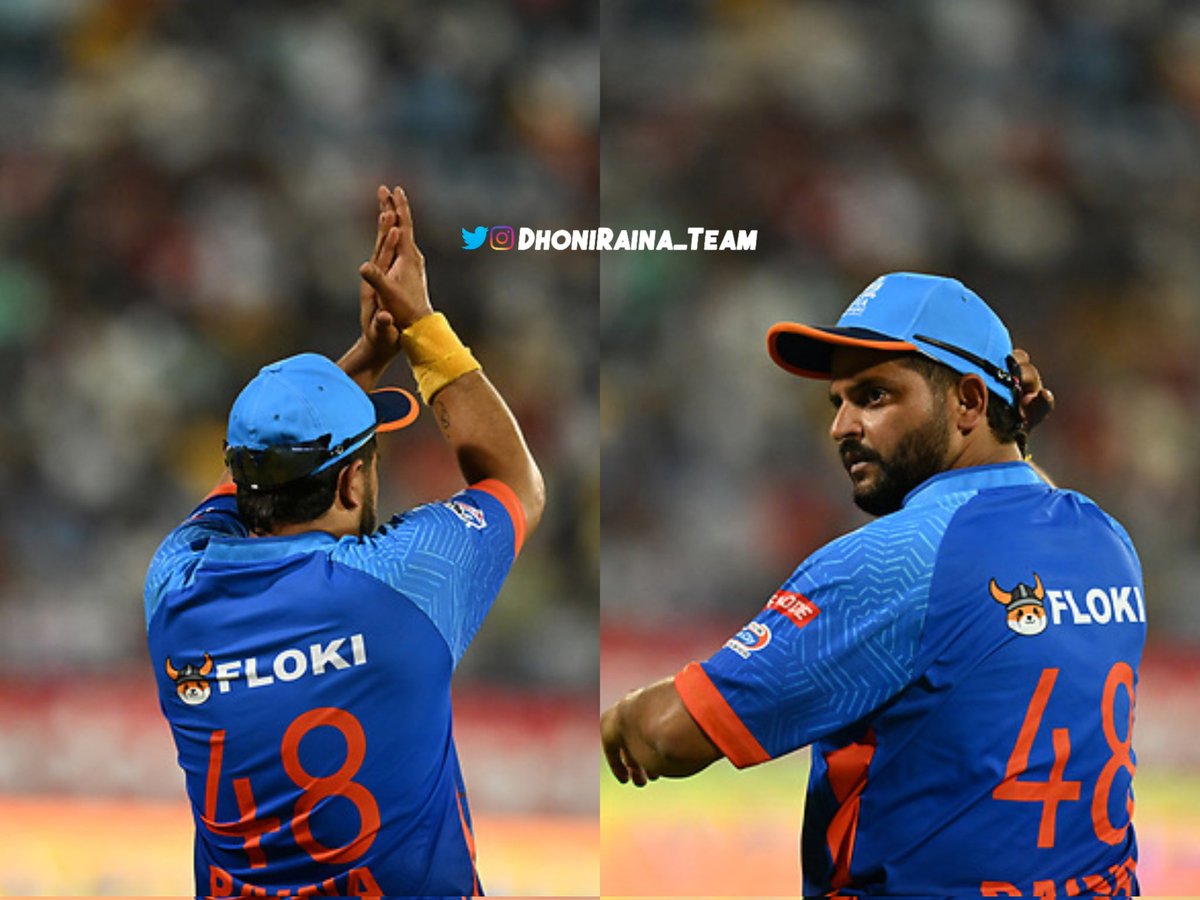 DhoniRainaTeam's tweet image. Jersey No.48 is love 💙

#Raina #LLCT20 #LLCMasters @ImRaina