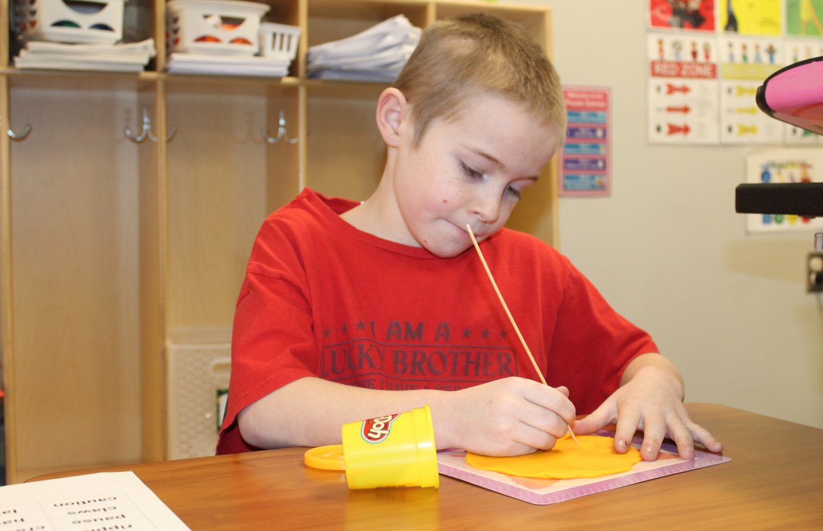 Fort Dodge Schools on Twitter "2nd graders at FDElem use Playdoh writing to practice