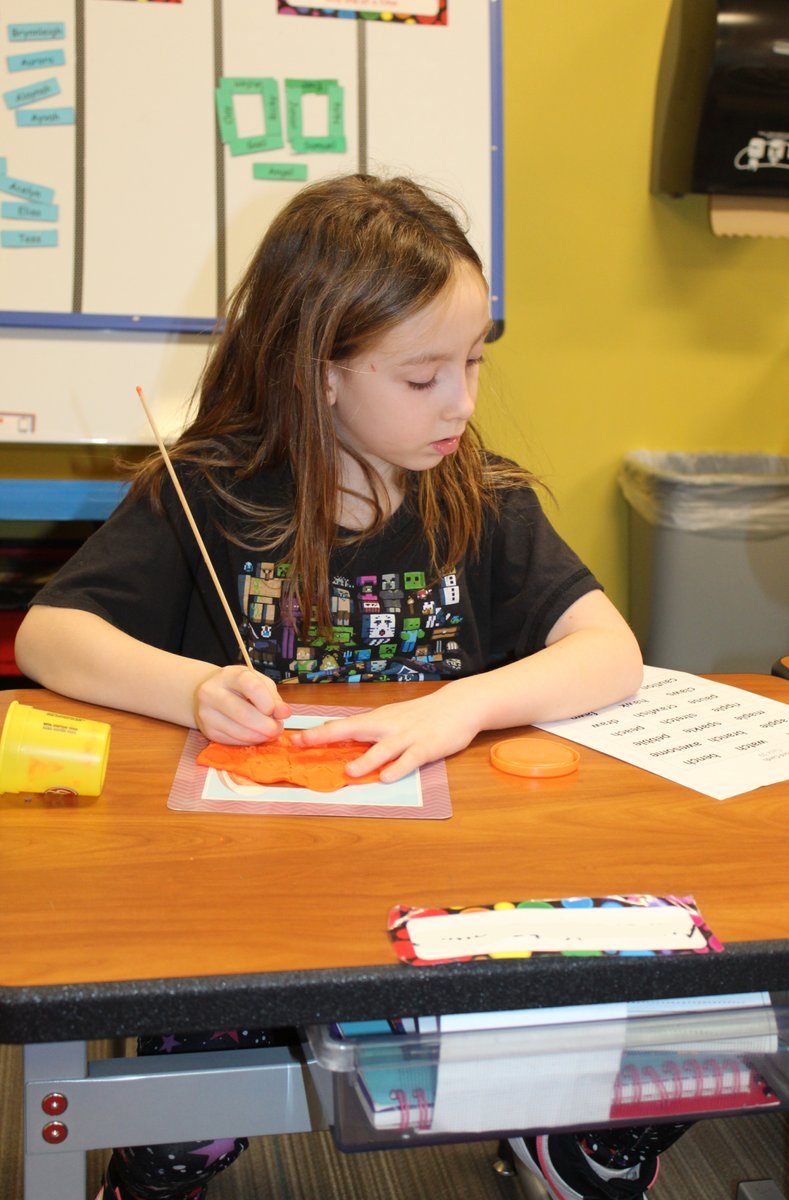 Fort Dodge Schools on Twitter "2nd graders at FDElem use Playdoh writing to practice