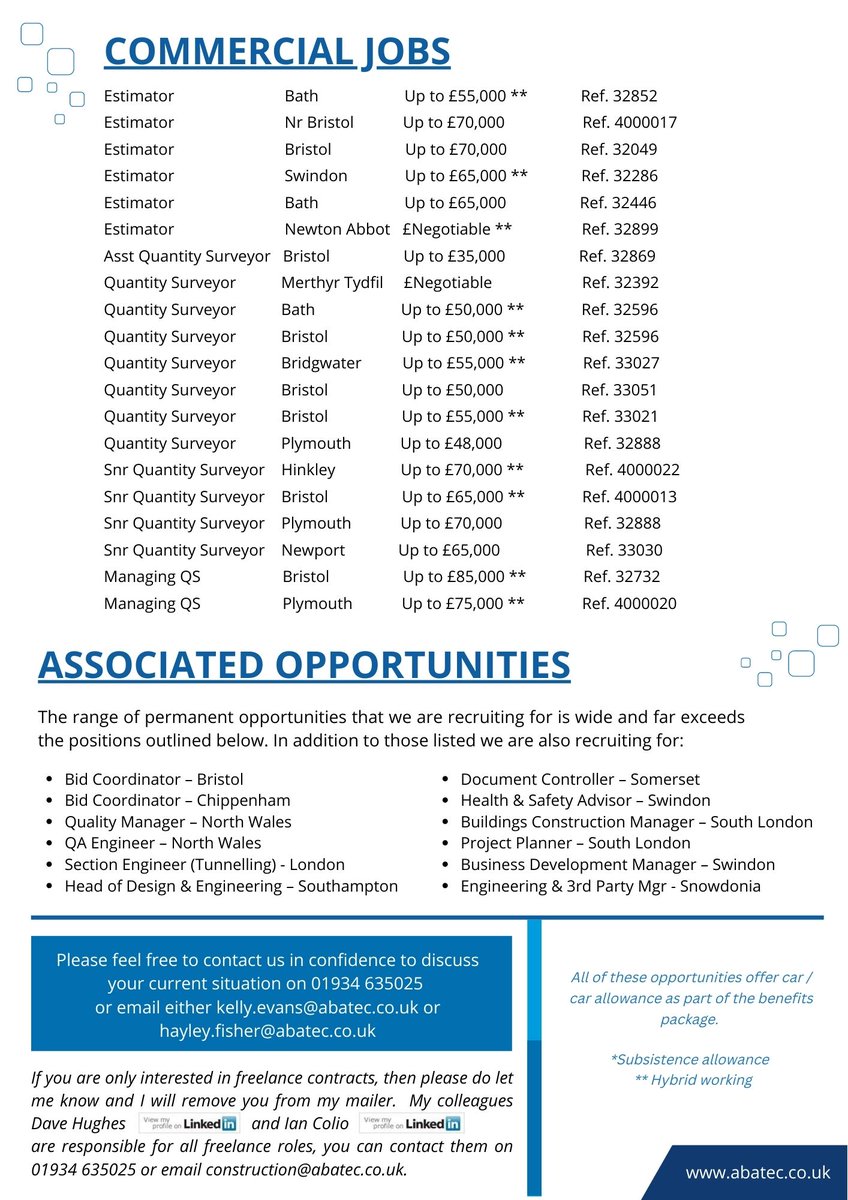 Take a look at our Permanent Civil Engineering Recruitment newsletter packed with the latest jobs! 👇🏼
#jobs #permanent #recruiting #engineering #management #commercial #hiring #civilengineering