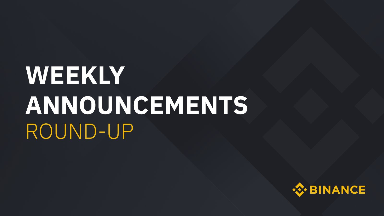 Binance on Twitter "Another week goes by with a lot of Binance