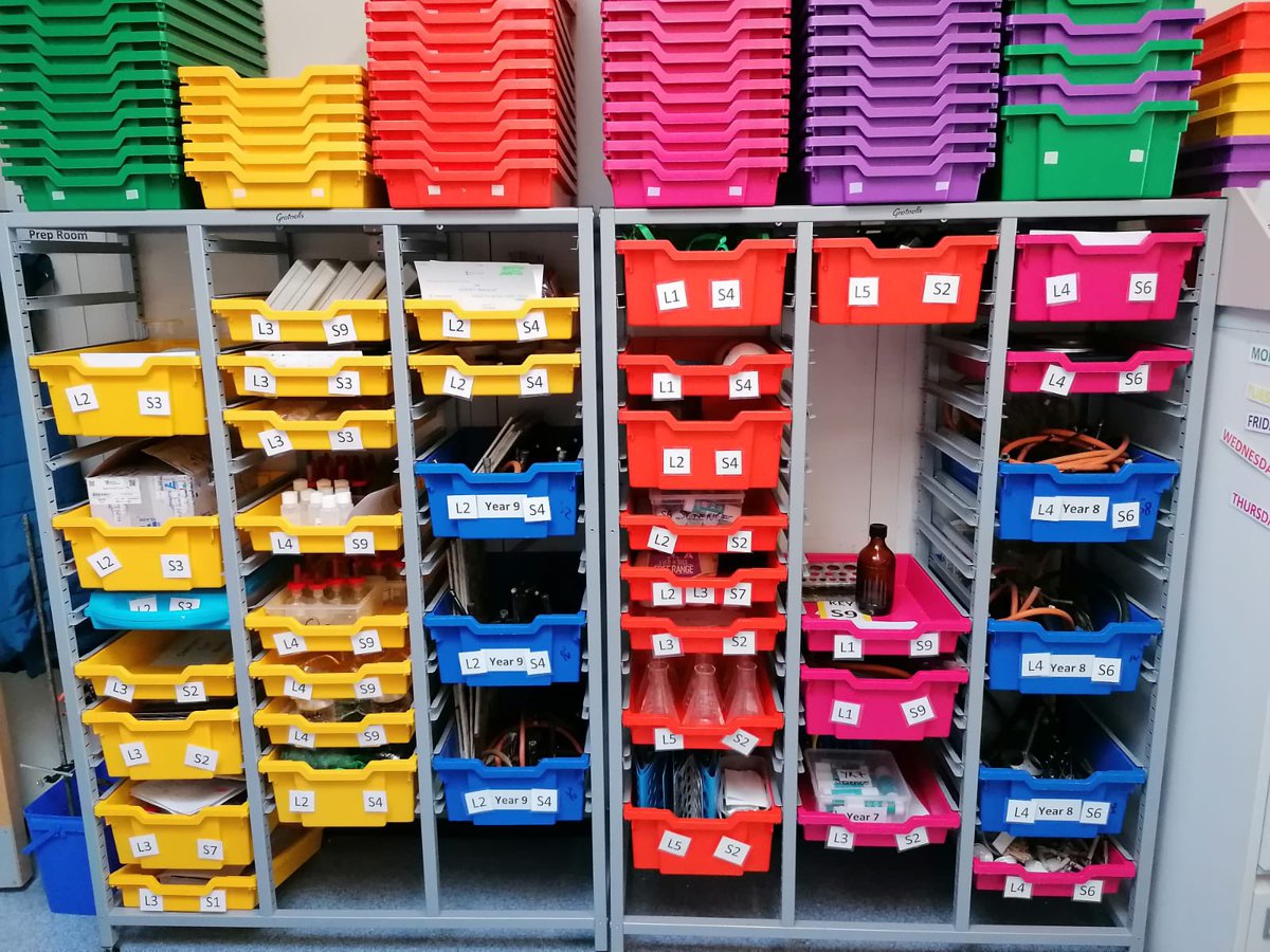 SandonScience's tweet photo. We LOVE @Gratnells here in the Science Dept. Their racking system makes our life SO much easier &amp; allows us to be well organised for practicals. It would be chaos without them! Desperate for another Callero trolley if anyone is offering as a prize for #techognition 😂 https://t.co/wJEfVMUaS8
