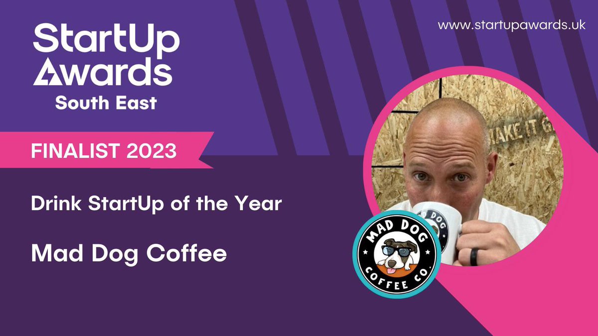 Exciting news! Mad Dog Coffee is a finalist for the 2023 South East Start-up Awards, we're honored to be recognized for our passion for great coffee &amp; giving back. Thanks to our customers &amp; charities for your support! <a href="/StartUpNational/">StartUp Awards</a> #MadDogCoffee #StartupAwards #FridayFeeling