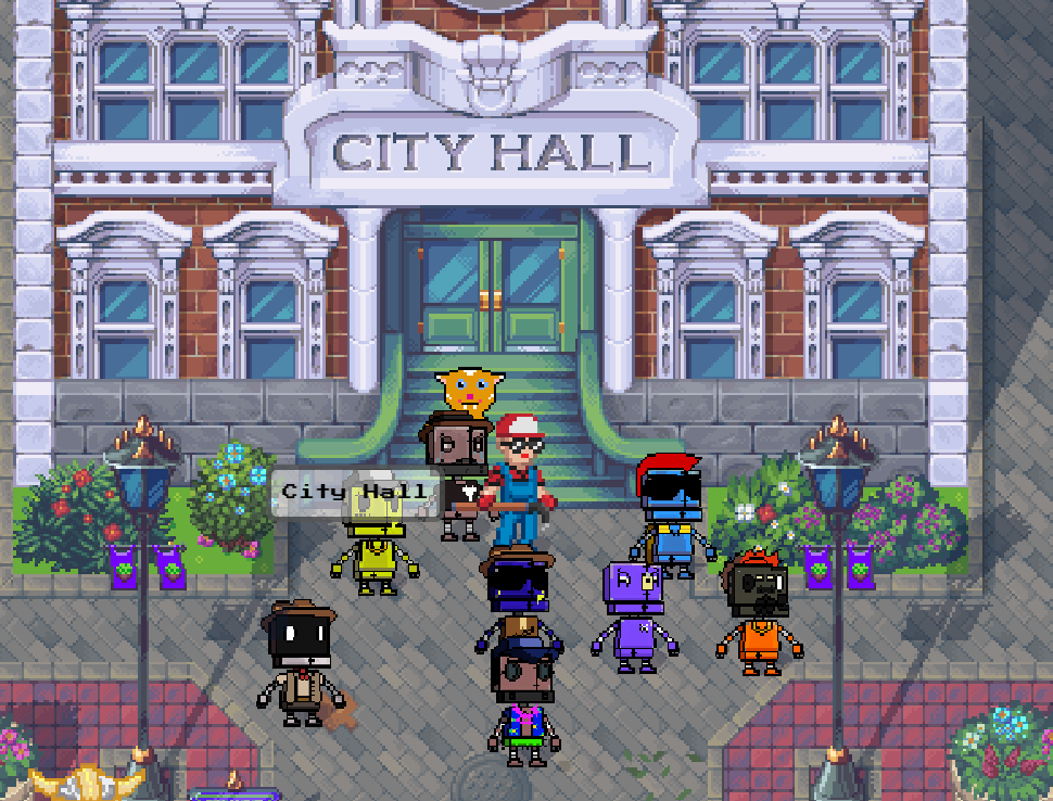 robotfeels's tweet photo. Come find your bot squad at city hall in @pixels_online 

LFG! If you don't have a robot yet, what are you waiting for https://t.co/vYIS8xa12I https://t.co/404vz4hriT