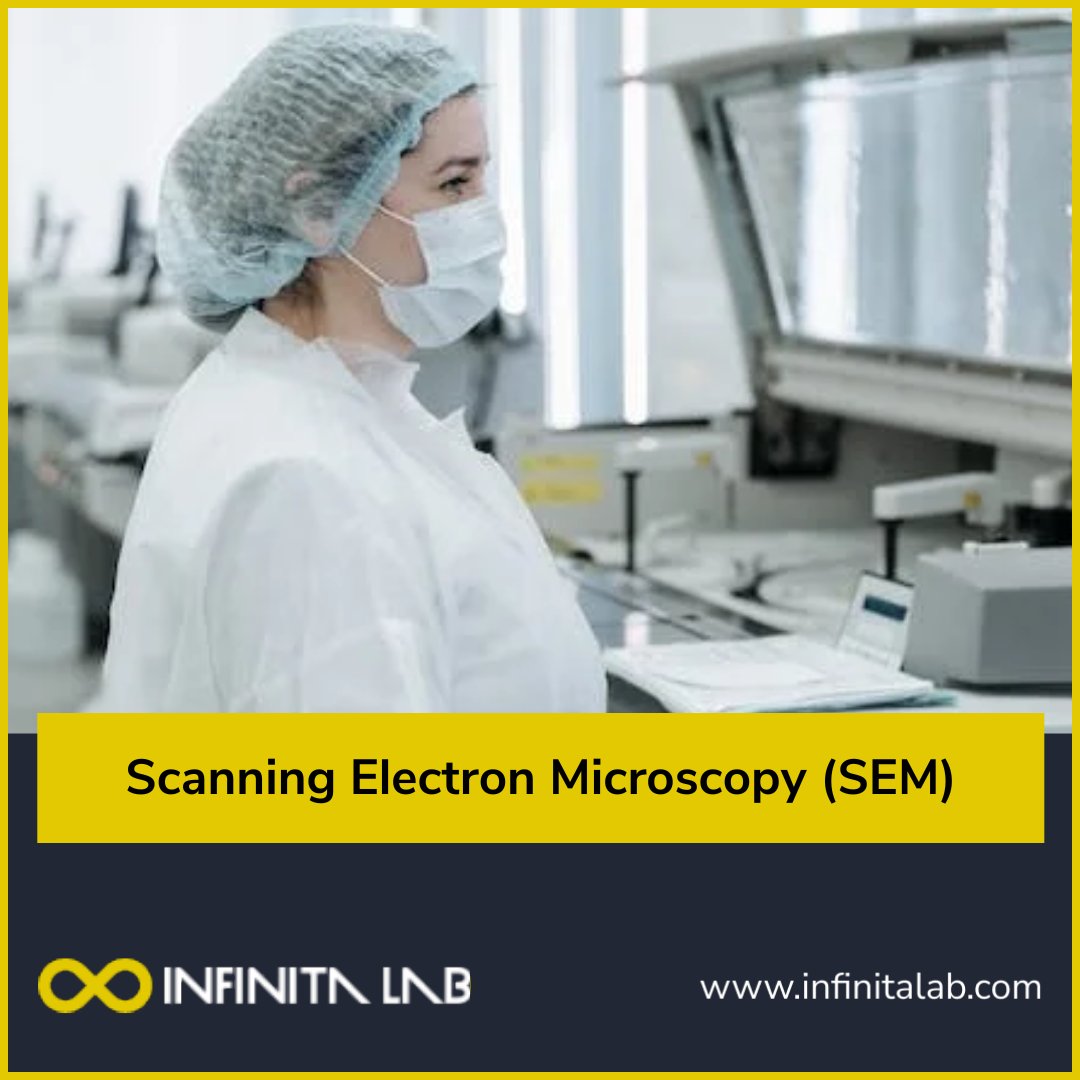 Scanning Electron Microscopy (SEM) is a surface analysis technique frequently used in material testing labs to identify surface features of sub-micron size particles.

Learn more: 
infinitalab.com/metrology-test…

#scanningelectronmicroscopy #surfaceanalysis #metrologytesting