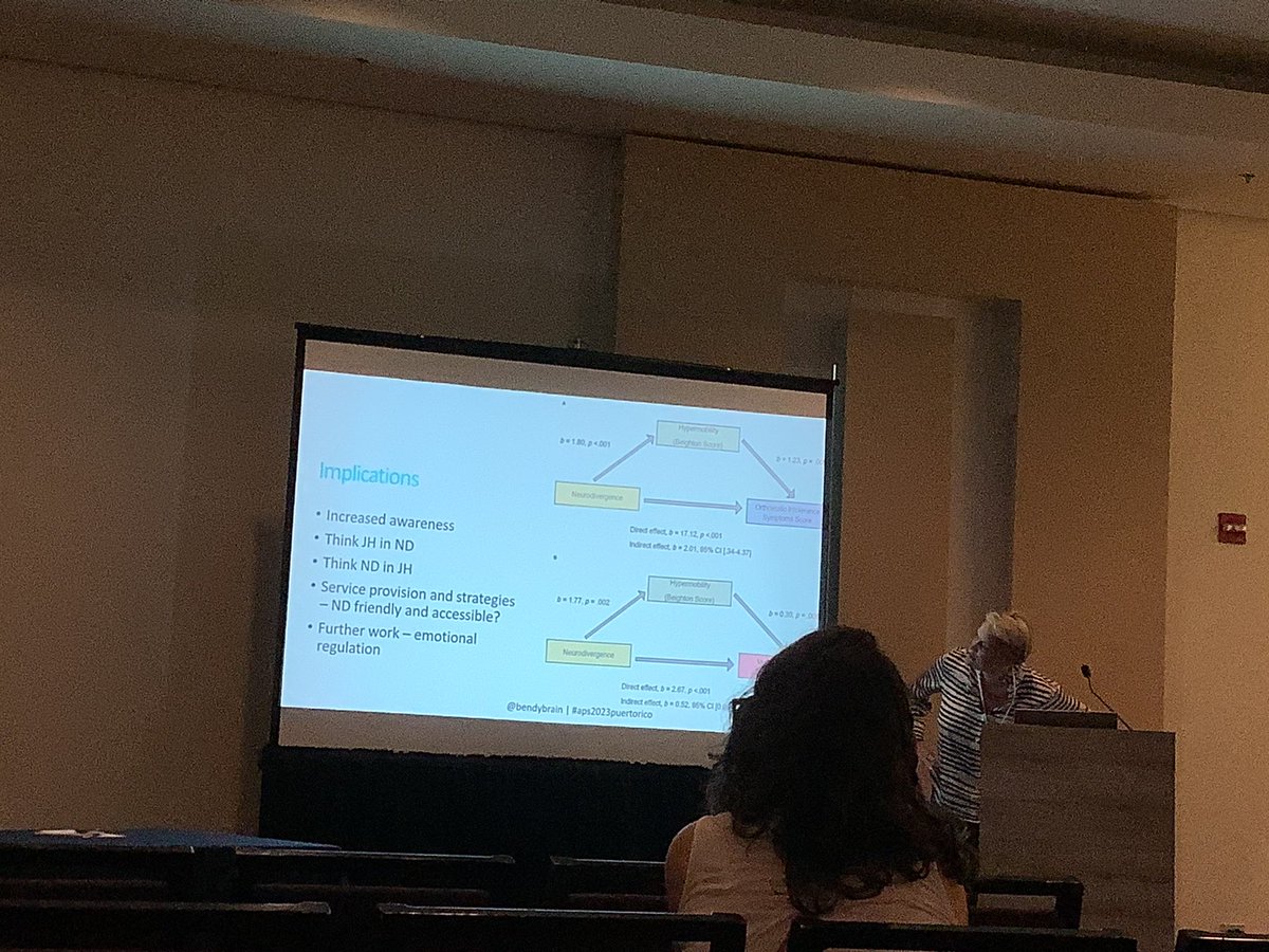 ‼️neurodivergent individuals have significantly higher rates of dysautonomia, hyper mobility, and pain. Interventions bridging brain-body integration and improving proprioception (not just CBT) may help to treat chronic pain, esp in neurodivergent individuals. 👏 @bendybrain