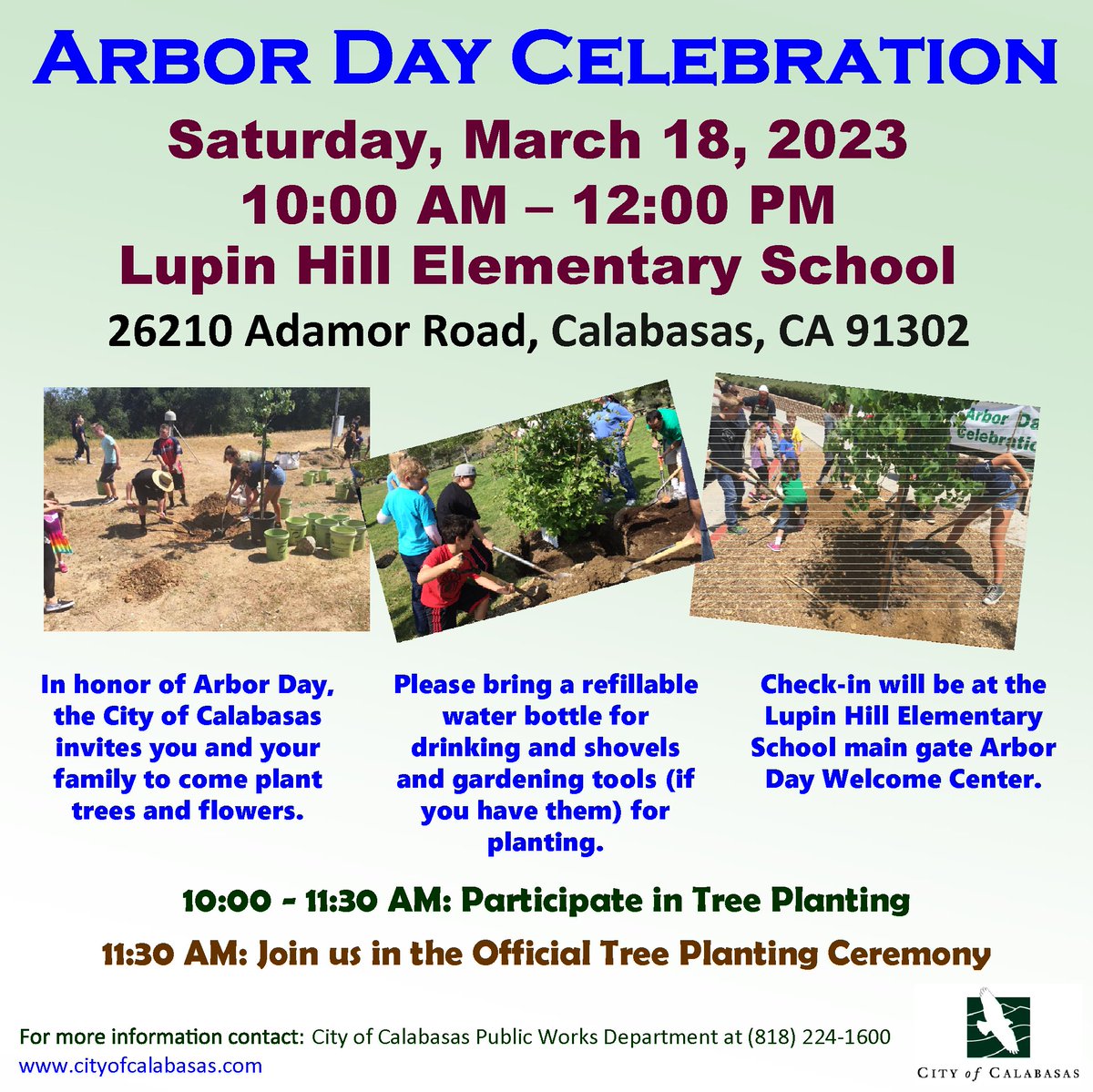 Brush Clearance Notices from LA County Fire, the Annual Arbor Day celebration is just around the corner, and there's a new Persian restaurant in town.  These items, and more, in Mayor David J. Shapiro's weekly Letter to the Community.  See it at cityofcalabasas.com