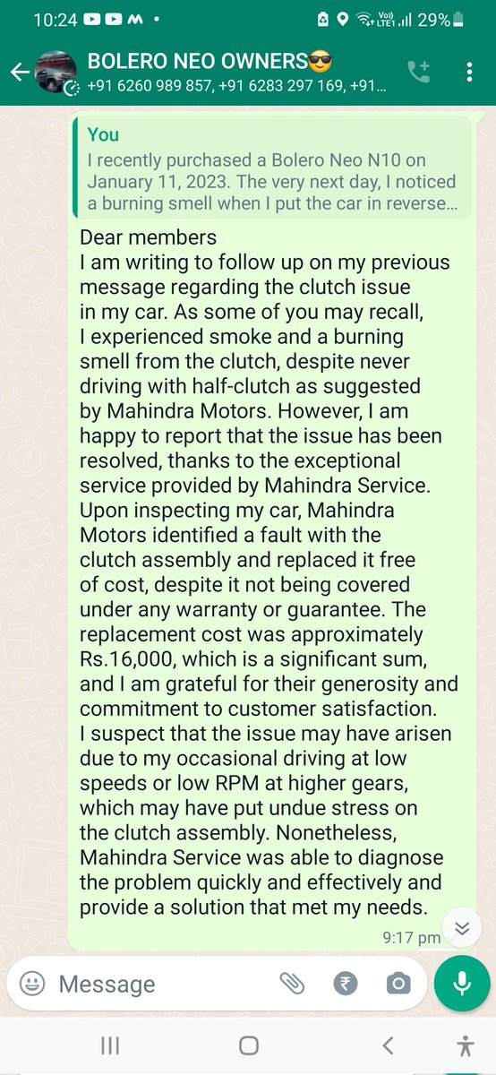 SendhilkumarPr's tweet photo. @BLRO_NEO_Owners @Mahindra_Auto https://t.co/cviOWiQWIC