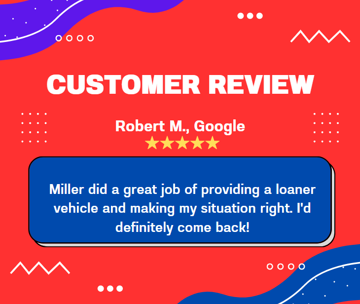 MillerChev's tweet photo. We are very happy to hear that we could be so helpful during your recent visit with us. #FiveStarFriday https://t.co/pkPSl8vM6J