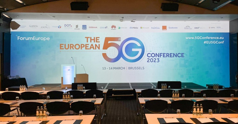 ForumEurope's tweet photo. The stage is set for the #EU5GConf, taking place this Monday and Tuesday @bluepointvenues. 

Join us to hear from high-level policymakers &amp; industry stakeholders on investment, security, sustainability, emerging business models &amp; connectivity.

More info &amp; registration ⤵️