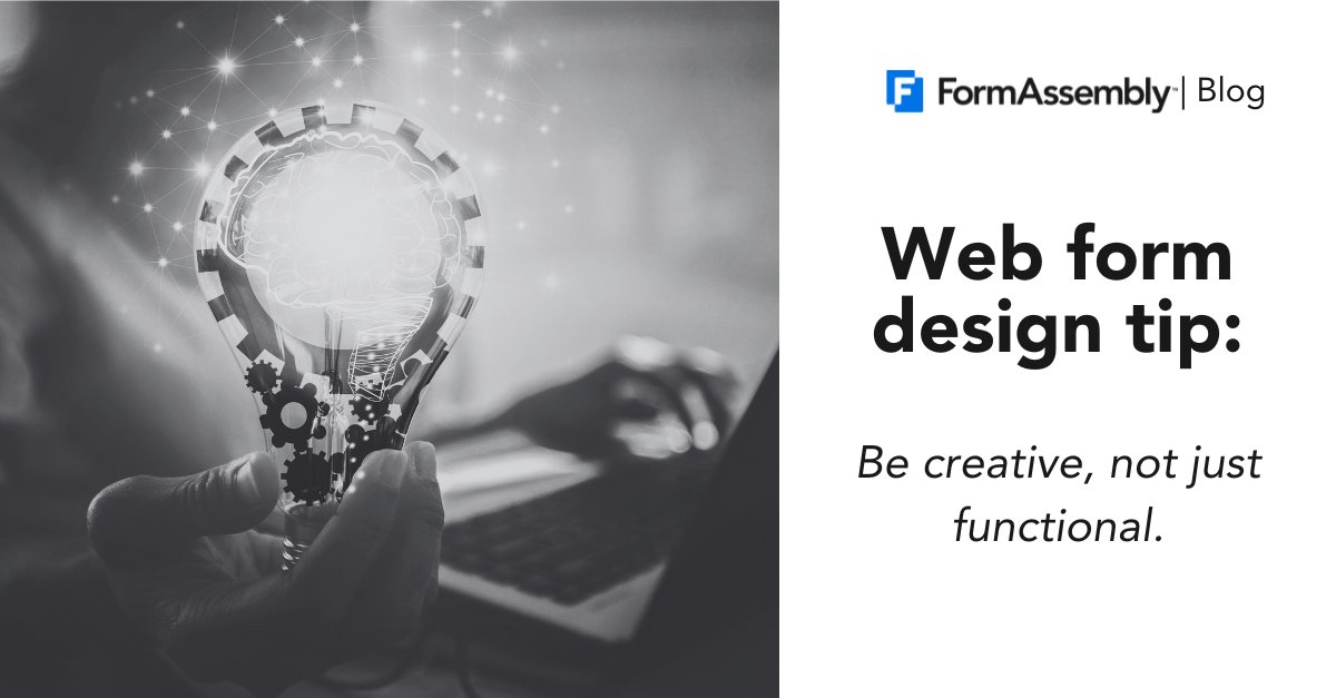 FormAssembly's tweet image. Are your web forms simply a functional part of your site, or do they match your organization's brand too? Why it matters: buff.ly/41TMe69
#webformdesign #datacollection