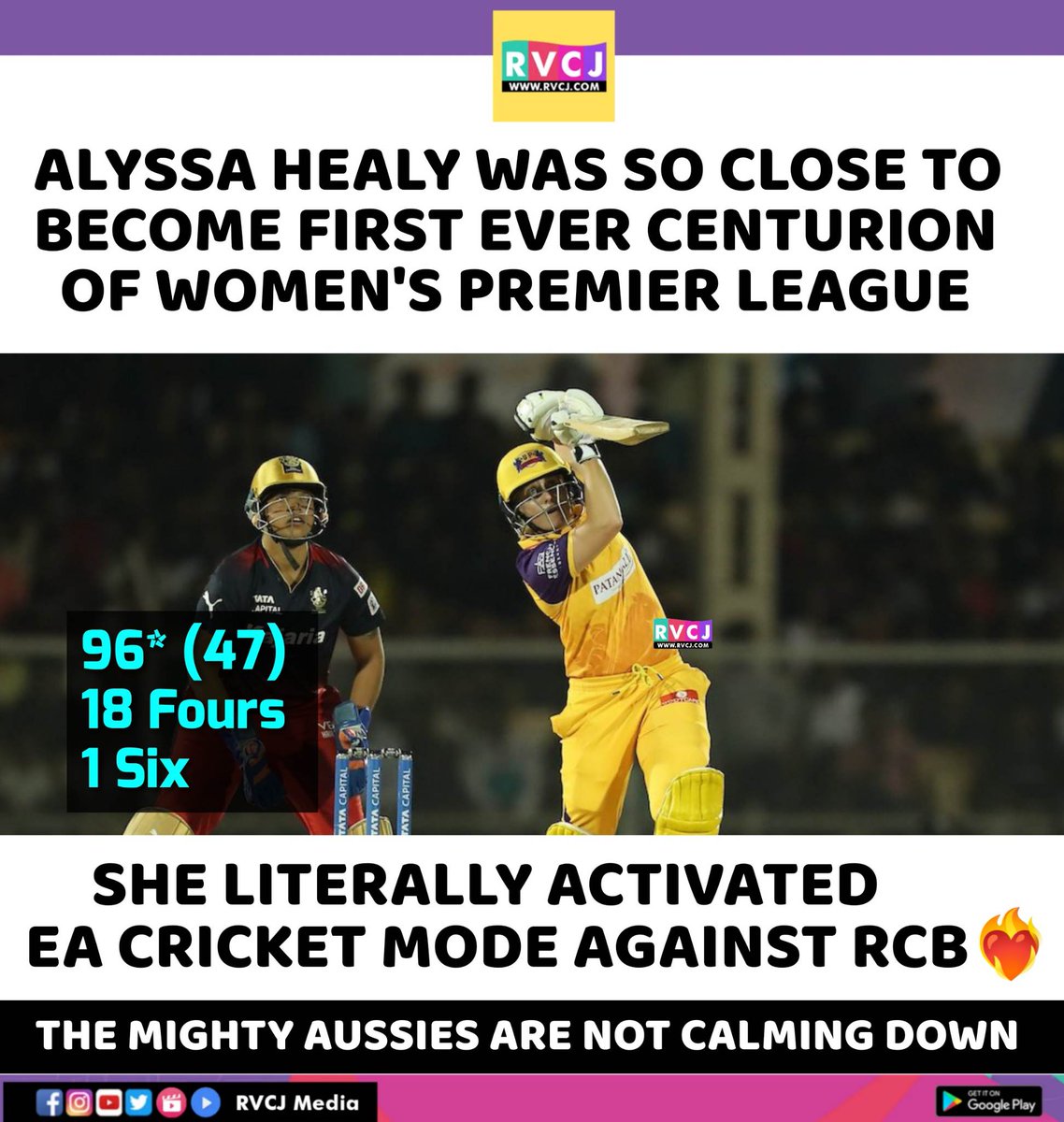 Alyssa Healy 🔥. 

#AlyssaHealy #WPL #WomensPremierLeague #Cricket