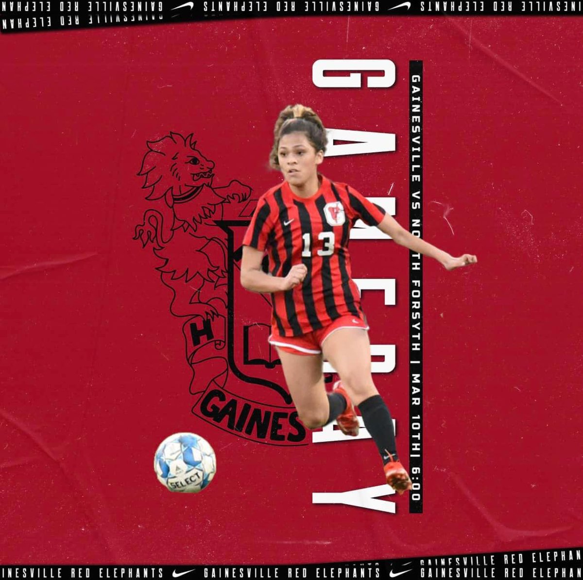 GHSBigRedSoccer's tweet photo. Game Day &amp; Senior Night @ City Park‼️ Show up and support‼️ Girls kick against North Forsyth at 6pm Boys at 8 pm 🔴🐘⚽️ #yaHerd #GainesvilleVsEverybody Gainesville Red Elephants @goredelephants https://t.co/Wo7B7OIC6O