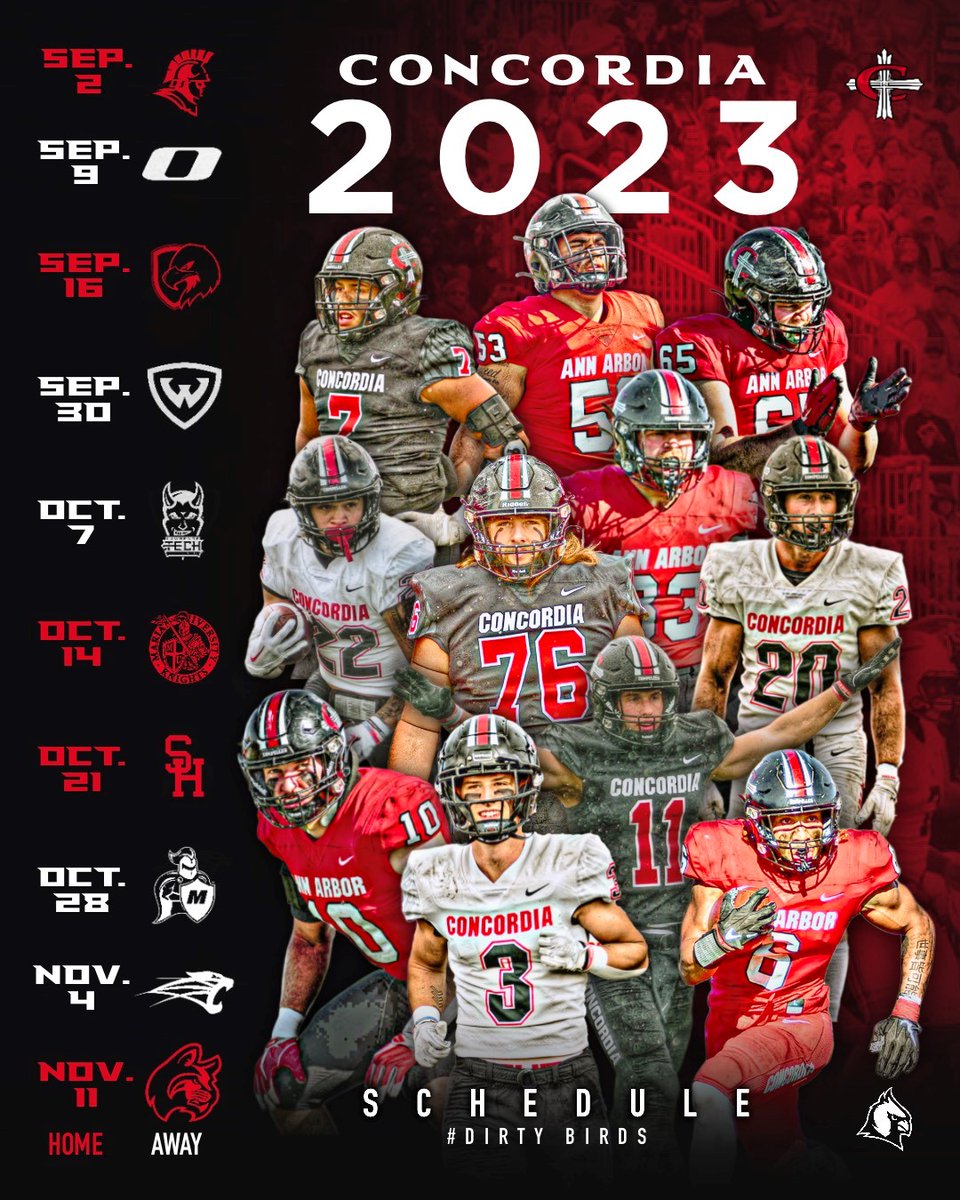CUAA_Football's tweet image. Mark your calendars! 📅 

#Compelled #DirtyBirds