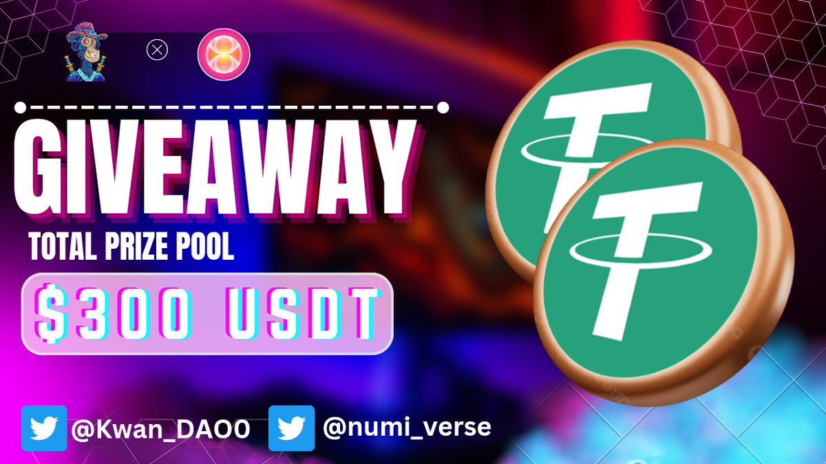 Akira_OX004's tweet photo. 📣📣 Akira OX x Nümi Giveaway 🚀🚀

🏆Prize Pool ---- 300$ USDT Airdrop 🎉

To Enter ⤵️
➡️ Follow @Akira_OX004 &amp; @numi_verse
➡️ ❤️,RT &amp; Tag 3 Friends
➡️ Finish Gleam : https://t.co/Yv6oi5Iqw3

⏰14th March.
#Airdrop #Giveaway #ReferAndEarn #USDT #Akira_Ox #Tokenomics https://t.co/Rk8C4t0BVA
