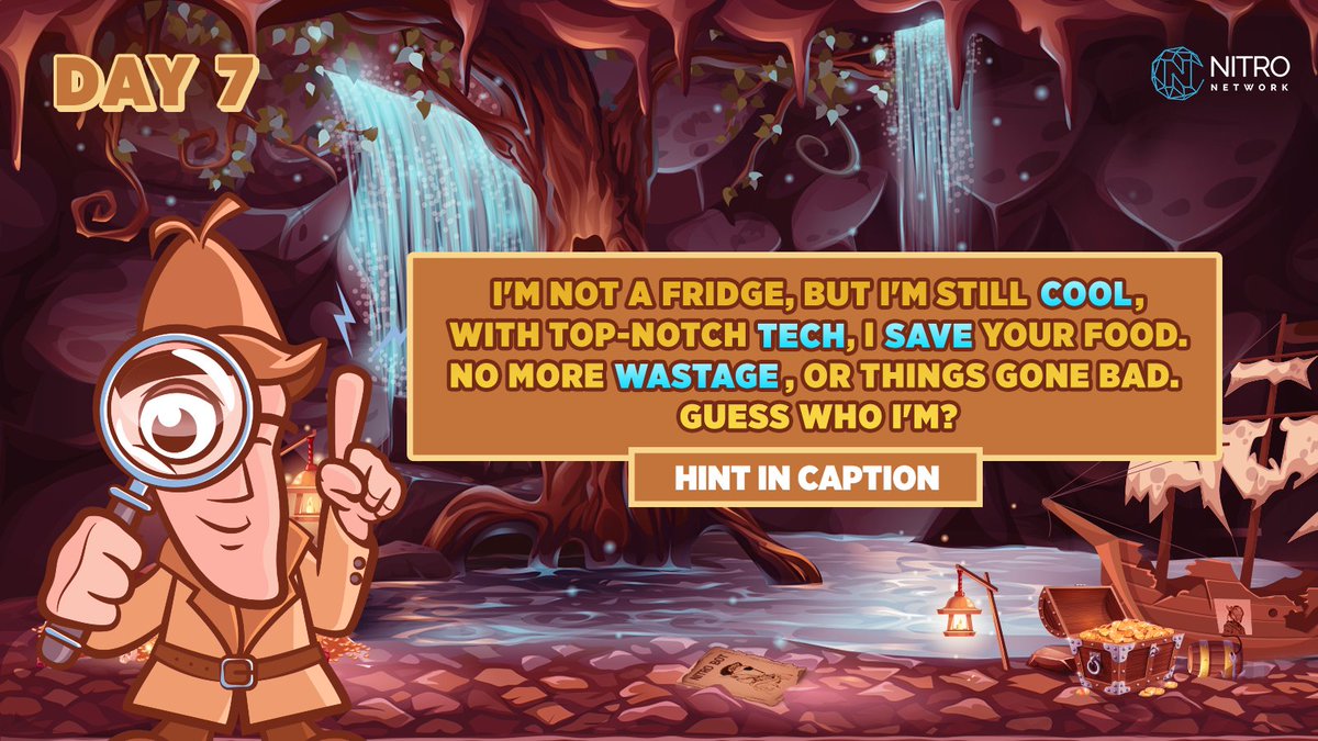 NitroNetworkNFT's tweet image. Welcome to the #NitroTreasureHunt! 

Day 7 challenge is here👇👇
🏆 1 Mn $NCASH daily  

To win do the following
1⃣Follow @Nitro_HQ and @NitroNetworkNFT 
2⃣RT
3⃣Comment - [Your answer] #NitroBot #NitroNFT #NitroNetwork

Hint: #IoT usecase, #TEMPERATURE , Storage