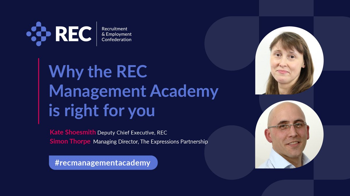 RECmembers's tweet photo. Are you a business leader needing to create and support managers, with the need to achieve business goals? Find out how #RECManagement Academy will benefit you https://t.co/O3MBrTiMpC #management #recruitmenttraining
Starting 18 April, sign up here ➡️ https://t.co/CWi1vxMCvz https://t.co/YsWmnc7H6j