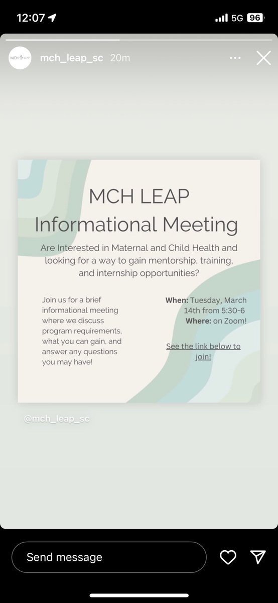mch_leap_sc's tweet photo. Good afternoon everyone, on March 14th from 5:30pm-6:00pm we will have an informational meeting on Zoom. Please bring all your questions in regard to the program. See you all soon. https://t.co/PNNGnCly6H https://t.co/YiHpghQwuh