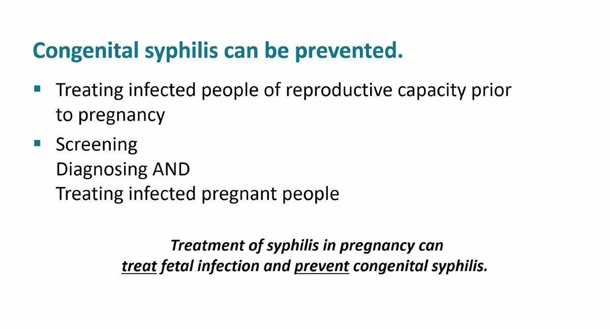 Next, @kate_miele tells us the sad truth: there were >2000 cases of congenital syphilis in 2021 😩 though it can be prevented. Please screen! @CDCgov @OBGYN_CS @CMECedarsSinai #CSOBGYN23