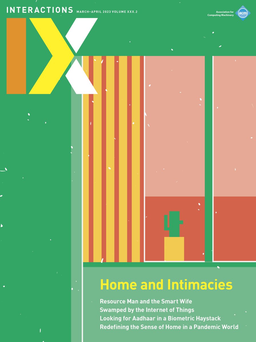 interactionsMag's tweet photo. Our Mar/Apr issue is out now! 
Contributions probe design questions at the seam of life at #home revealing the #intimacies our design practices have only begun to see and imagine.

Latest Issue: https://t.co/PofuqVtrSv

#homeline #DomesticImaginaries https://t.co/8H7bK0ueHC