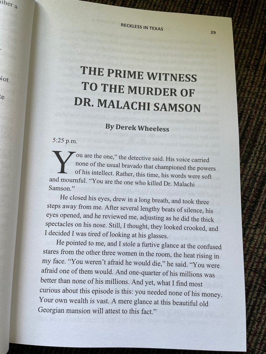 SinCNorthDallas's tweet photo. He would be killed while surrounded by the most magnificent first-edition tomes in the world, each regaled for its murder, its suspense, its plotting of clues.  Enjoy "The Prime Witness to the Murder of Dr. Malachi Samson" by @d_wheeless 
#crimefiction #buyonamazon #FridayReads https://t.co/vcfaot0A5X