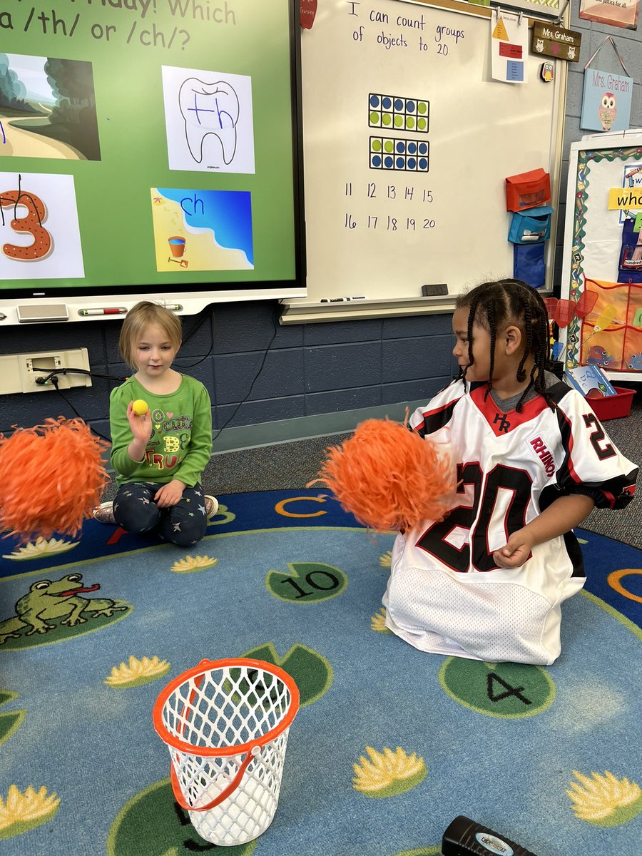 These kinders are gearing up for #marchmadness2023!!! We were tapping out CVC words, reading high frequency words and draining 3’s. We also had a few slam dunks! Love their excitement while learning!! #bssdproud #mountrockengaged