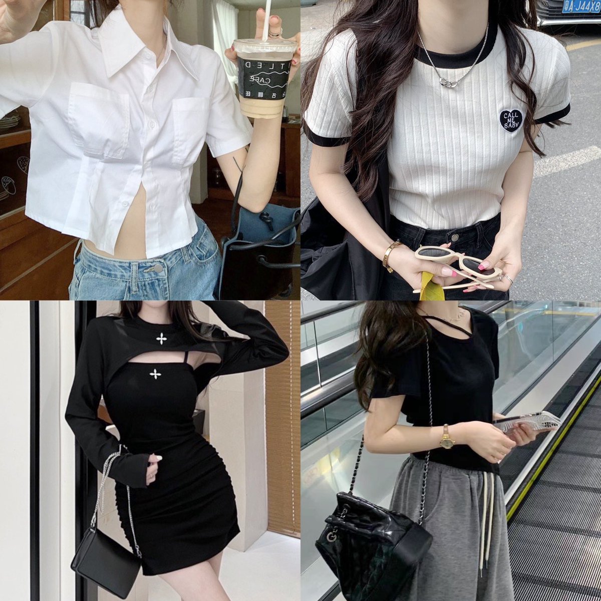merlinx26's tweet image. -` เธรดรวมพิกัดเสื้อสวยใส่เที่ยว summer นี้ hot &amp;amp; cute 4000% ˚₊·—̳͟͞͞  👗🌤️ ･•
