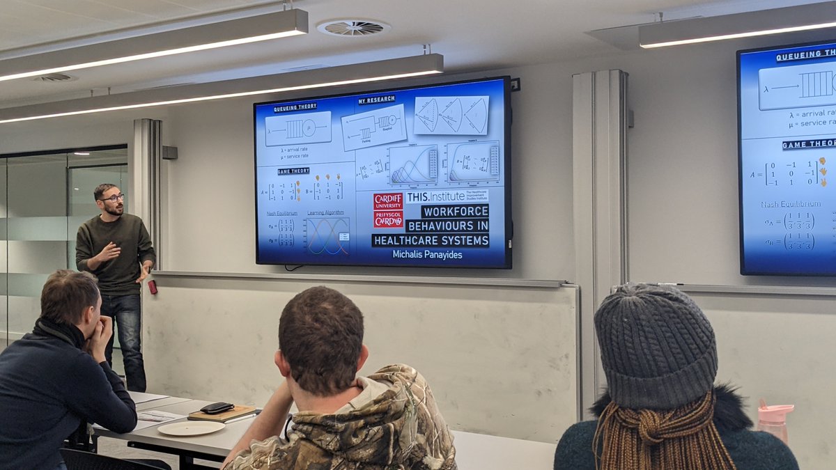 CardiffSIAM_IMA's tweet photo. Our final entrant was @Michalis_Pan, with his talk 'Workforce Behaviours in Healthcare Systems.' (6/6) https://t.co/pCIB78KK1E
