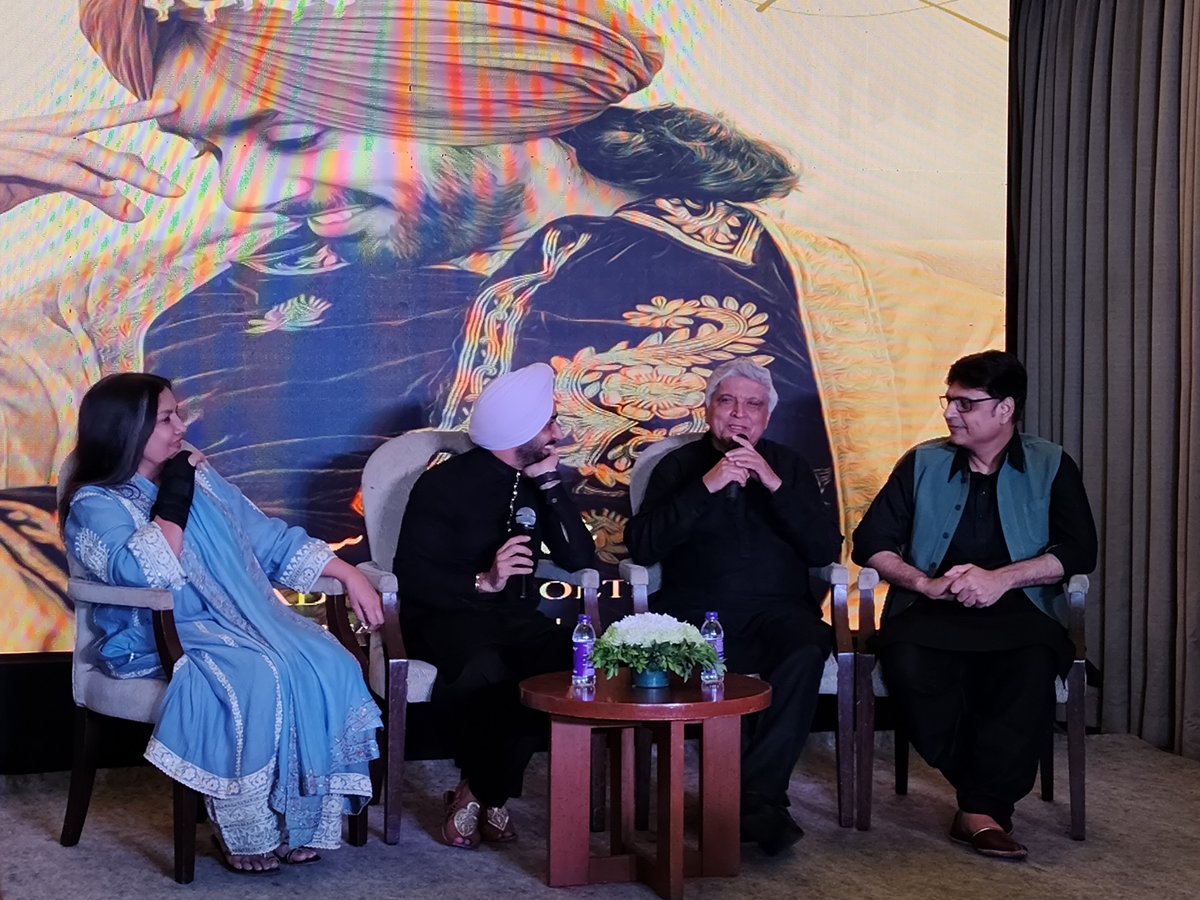At #ShayranaSartaaj launch

#JavedAkhtar #ShabanaAzmi and #IrshadKamil are here. Unfortunately, #ShehnaazGill couldn't make it to the event due to the busy schedule.