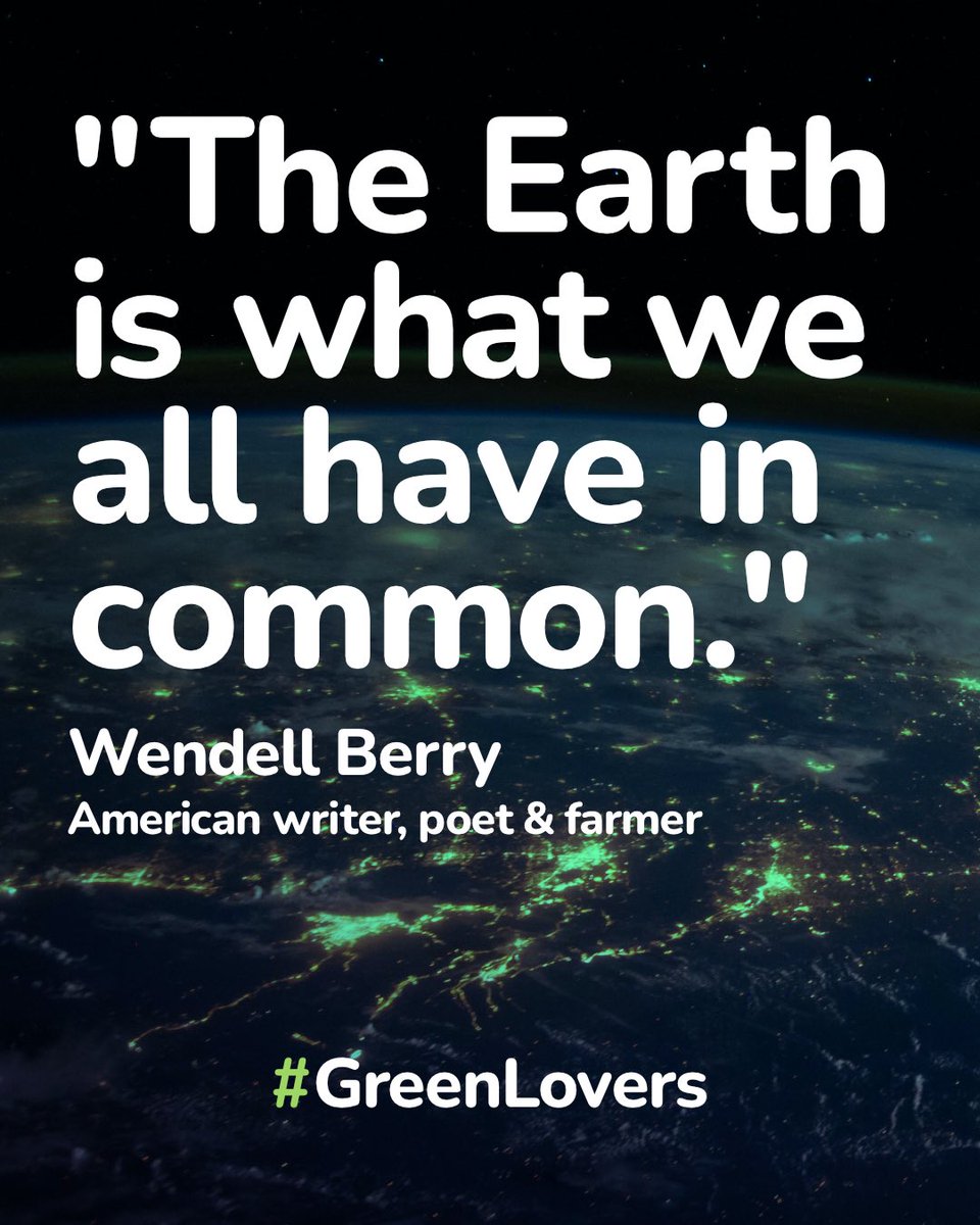 'The Earth is what we all have in common', Wendell Berry 💚

#ZeroWasteGoals #Quoteoftheday #SustainabilityMatters #EcoFriendlyLiving #EcoConsciousness #ecodating #ecosingles #greenmatchmaking #veganmatchmaking #ecoconsciousdating #ecoconscioussingles #datingapp #greenlovers