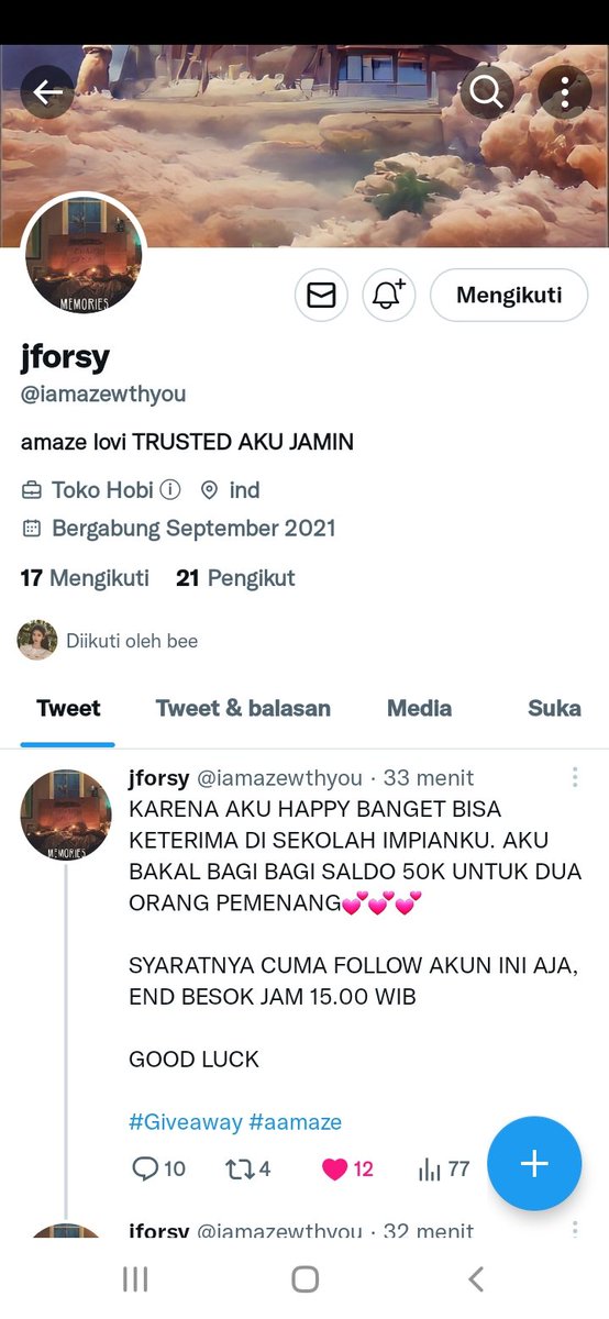 heremern's tweet photo. @iamazewthyou Congratss sender dah diterima di sekolah impian, semoga selalu dilancarkan urusannya yaa
Makasih udah adain give away, sehat selalu sender🙌🏻 https://t.co/LGEpuXLdoJ