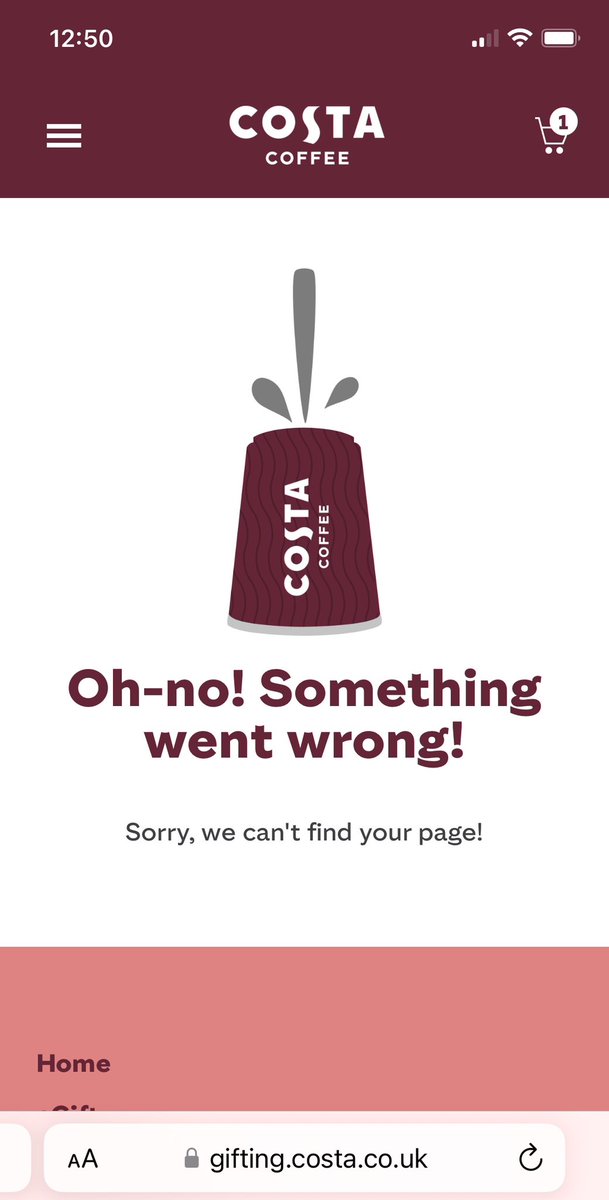 Wredzi0ch's tweet photo. @CostaCoffee I think there is a problem. Tried 3 times. https://t.co/tkcpzYXuZE