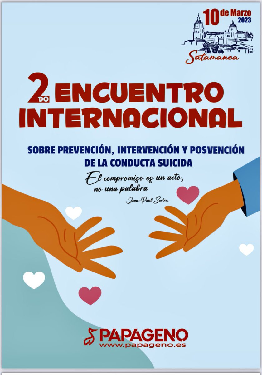 Hoy estamos todos en Salamanca, en el II Encuentro Internacional
#prevencióndelsuicido 🎗️
Dzisiaj wszyscy jesteśmy na II Międzynarodowej Konferencji o prewencji, interwencji i postwencji w zachowaniach samobójczych🤝🤝🤝