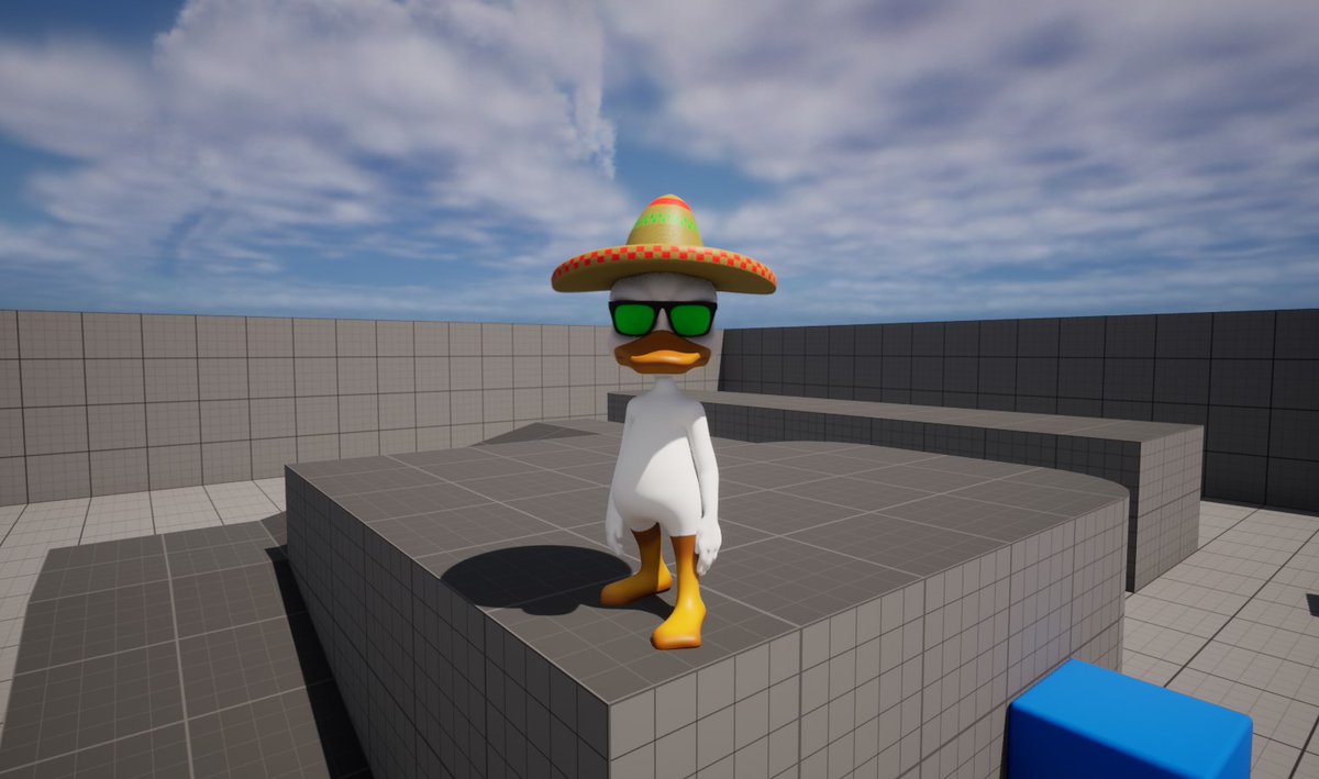 🧵Calling all Ducks! ☮️♥️ 
1/3
We're working on a fall guys style game for the pond. We have: 

🌈A couple of maps
🌈A 3D duck created for us
🌈A number of skins (aka plumage)
🌈Multiplayer hosting complete

(Make sure all Ducks see this ♥️ 🫡) 
Discord - tinyurl.com/yc2k79pp