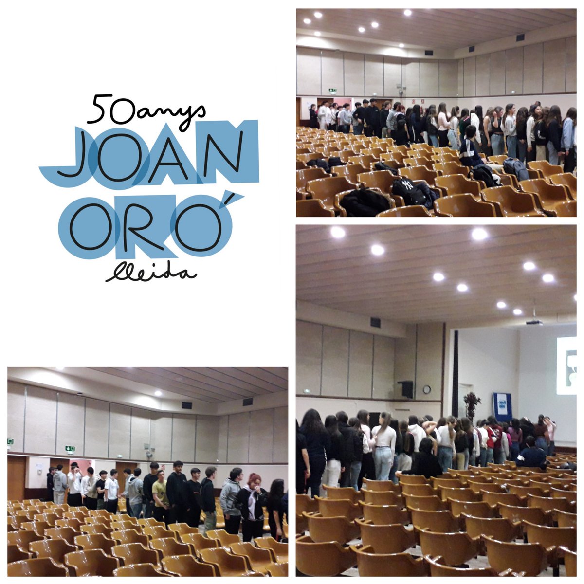 INSJoanOro's tweet photo. An interesting session for 2nd Batxilletat students to comprehend 🤔 the know-how 🧩 of team work  thanks to @davidjorba.

#pattutoria
#capsulaenangles

#ComunicaT🗣️ 
#ConnectaAmbLaVida🧬 
#AnyJoanOró🔭 
#50anysOró🎂 https://t.co/SKBv94N1hh