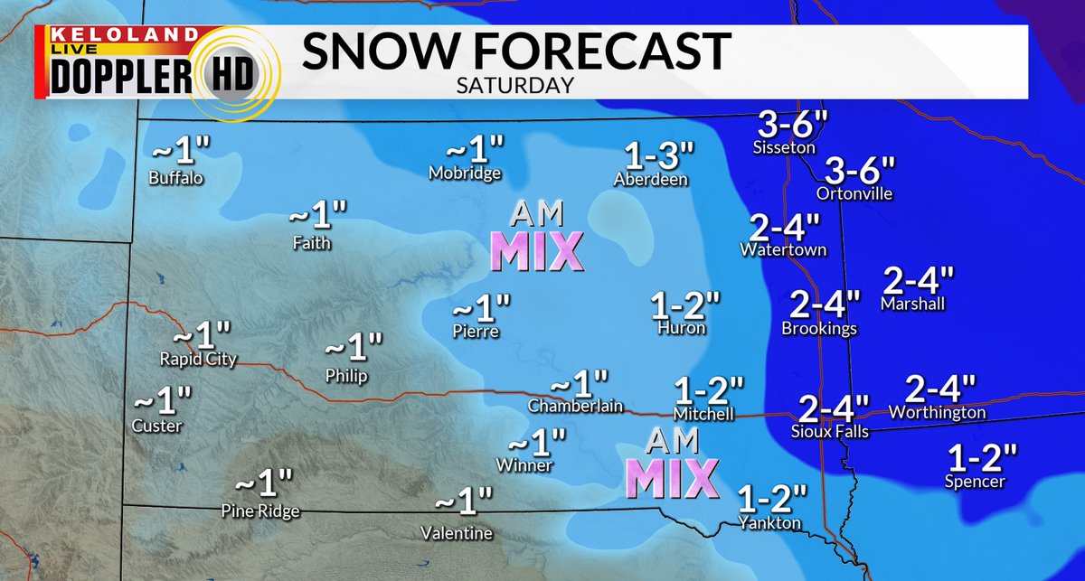 KELOLAND Weather on Twitter "A quick hit of snow will move through