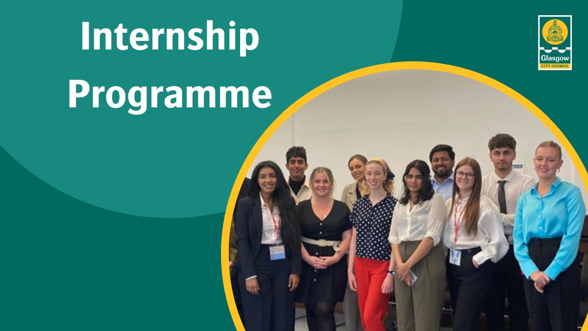 GlasgowCC's tweet photo. We have launched our Summer Internship Programme 2023 🥳

Our Programme is a 12-week paid placement where you will work as part of a team within one of our services to deliver real outcomes and make a difference for the City and its citizens. 

Apply 👉 https://t.co/B2VUw2UDDt https://t.co/JAsv5afZWx