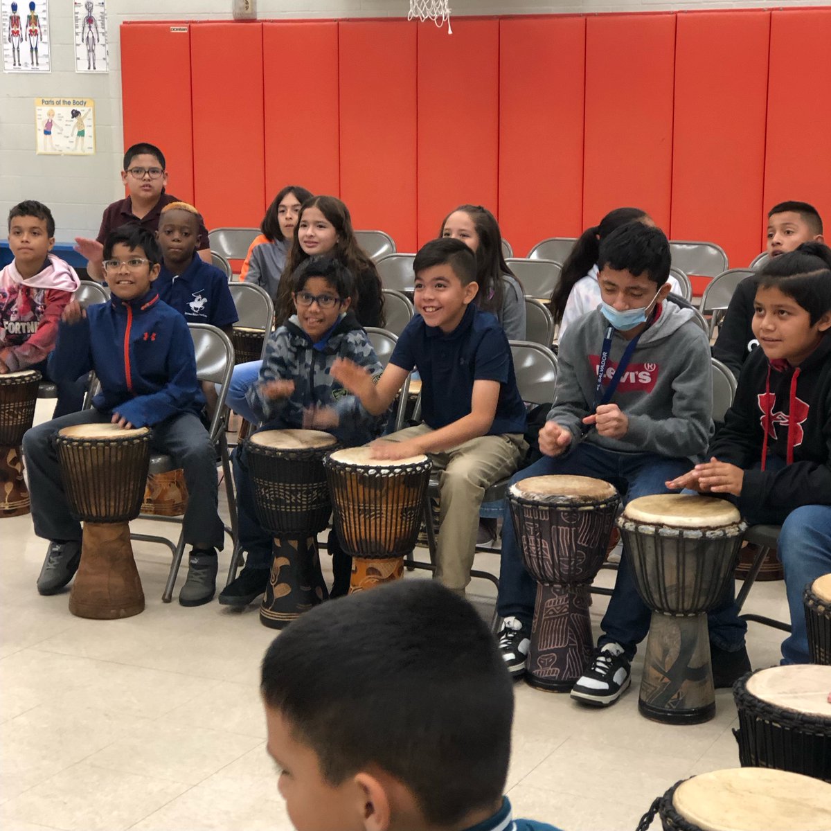 JacksonLCISD's tweet photo. @JacksonLCISD  participated in a special drumming event provided by @LEAFGrants . Our students had tons of fun drumming around! https://t.co/gbfhYIWRbZ