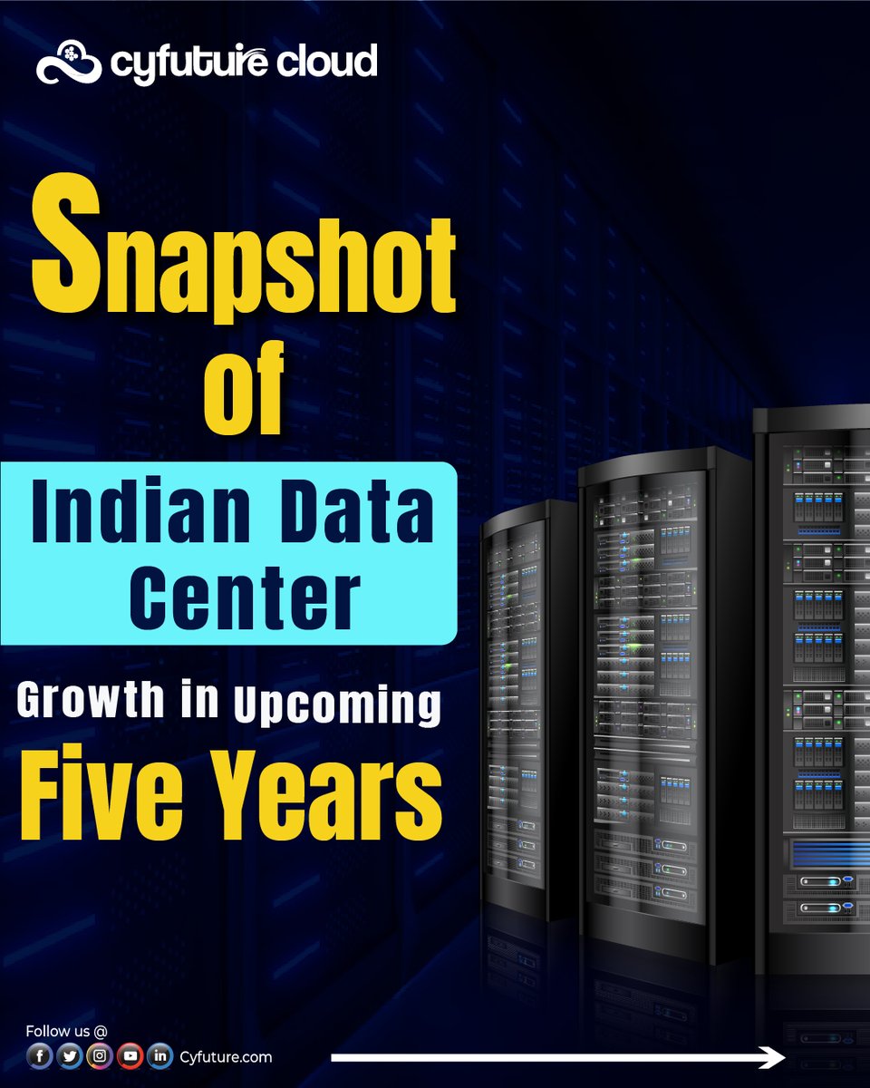 Cyfuturecloud's tweet photo. Get ready for an explosion in India's data center industry! In just 5 years, it will transform the digital landscape, enabling a whole new era of innovation and connectivity ππ
#cyfuturecloud #FutureOfIndiaDataCentres #DigitalIndia #InnovativeFuture #innovation #digital #data https://t.co/KKoHw4U3gh
