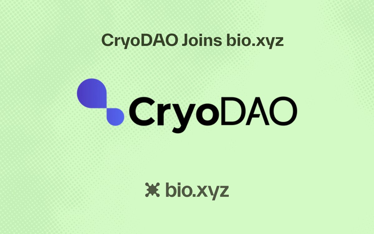 BioProtocol's tweet photo. We're excited to announce that @CryoDAO has joined the first @bio_xyz cohort! 

CryoDAO is a decentralized organization formed in an effort to advance the cutting-edge medical technology of cryopreservation. 

Let's find out how CryoDAO could change the way we look at death.🧊🧵 https://t.co/FWd3wvZ00C