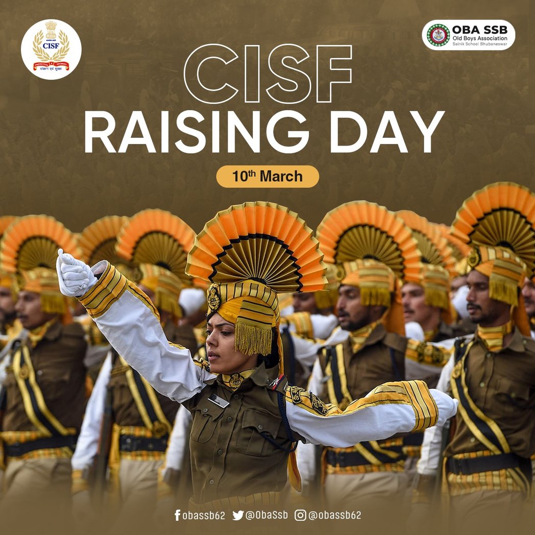 ObaSsb's tweet photo. On #CISFRaisingDay , we convey our greetings to all the #CISF personnel and their families for their commendable efforts in the protection and security of the industrial undertakings in #India. https://t.co/x94LYBvA1J
