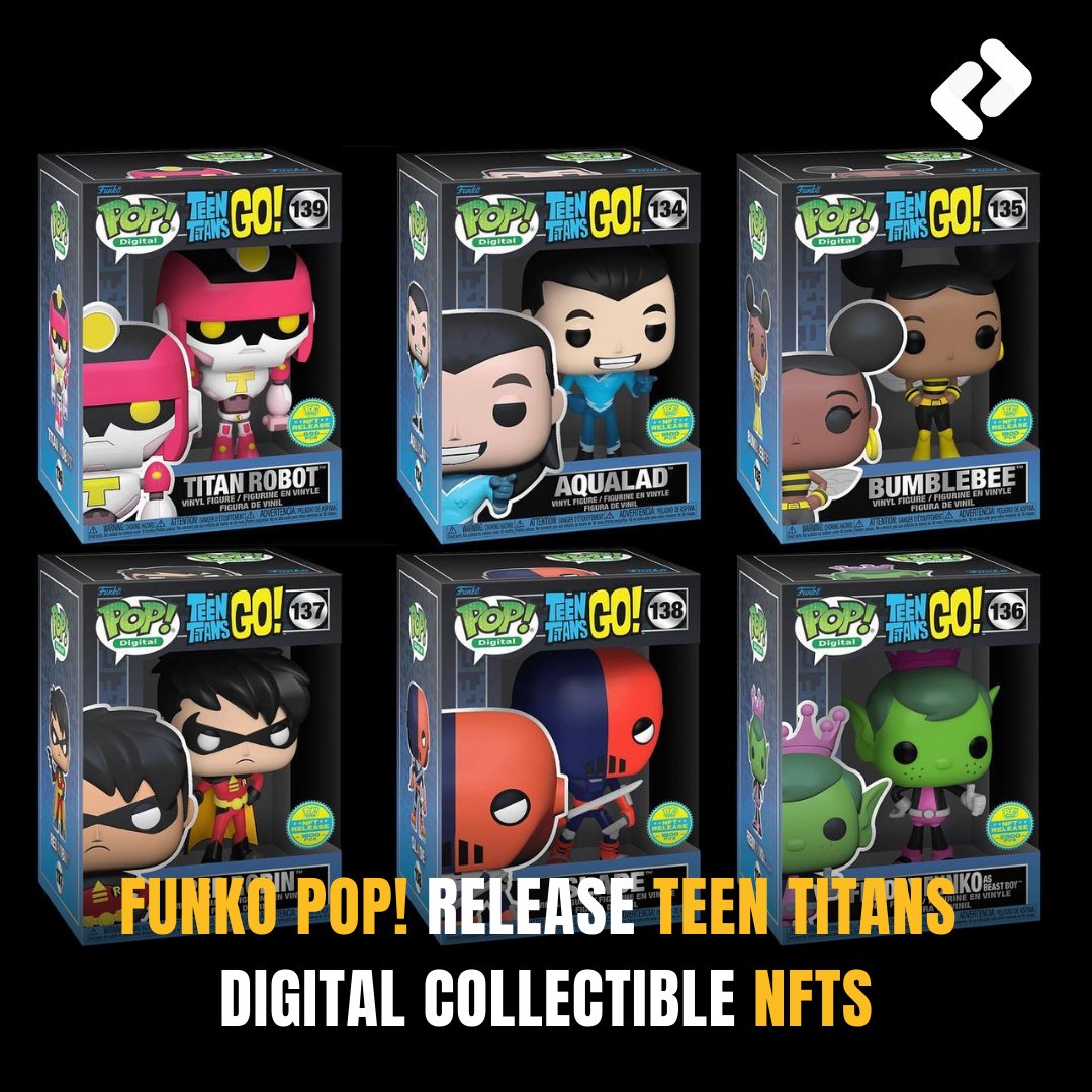 PRSProtocol's tweet image. Funko Pop! Digital adds Teen Titans NFTs to its lineup. Standard/Premium tier packs with 43k digital collectibles. Buy directly from Droppp during primary sale. #FunkoPopDigital #TeenTitans #NFTs #DCUniverse.