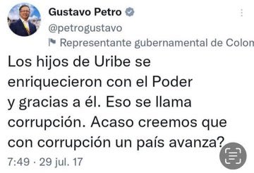 LINAYISEDBERNAL's tweet photo. @VillalbPedro27 @nayibbukele No se le olvide que SU presidente solo utiliza el argumento de la presunción de inocencia cuando le conviene, por que para acusar a los hijos de uribe no existía https://t.co/d48CX67pp3