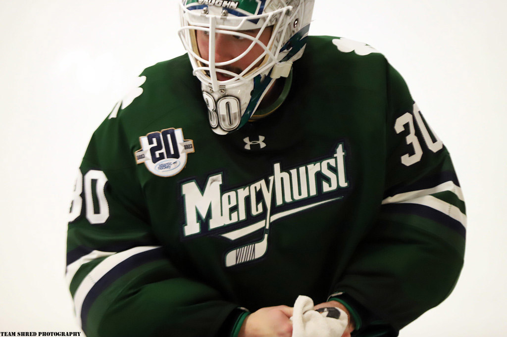 Tyler Harmon(30) finishes up a graduate season @HurstMensHockey after 5 <a href="/UVMmhockey/">UVM Men's Hockey</a> and turns pro signing a deal for the rest of 2023 <a href="/atlgladiators/">Atlanta Gladiators</a> collegehockeyplayers.com/players/tyler-… and he gets a win in his 1st appearance right after signing