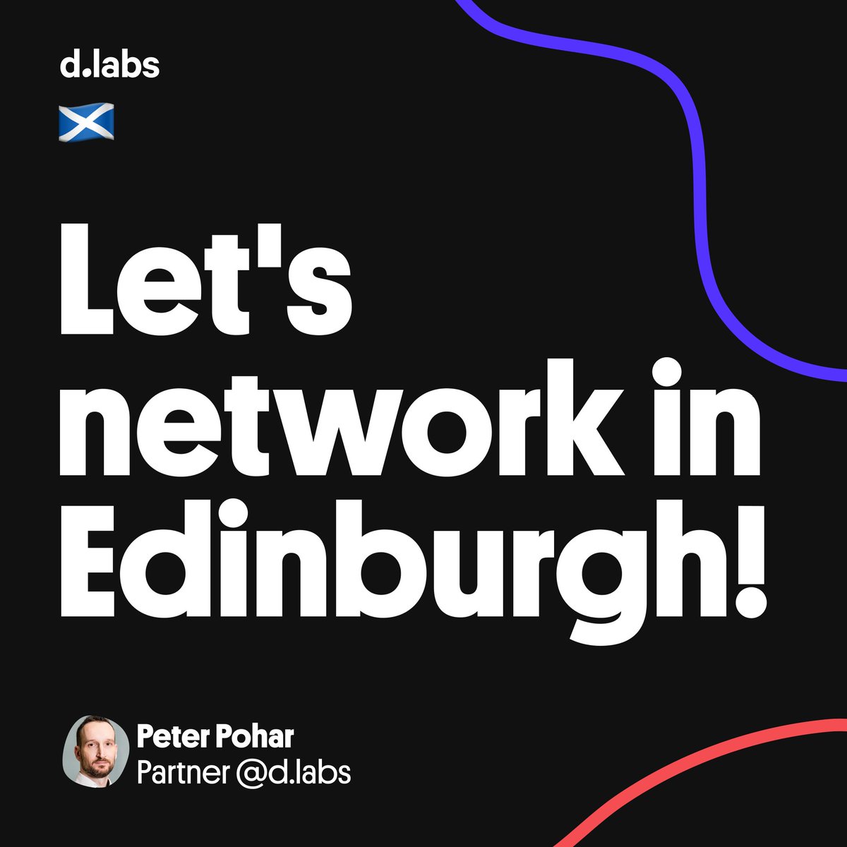 There's no land like Scotland 🏰 That's why next stop in Peter Pohar's trip is beautiful Edinburgh 🏴󠁧󠁢󠁳󠁣󠁴󠁿!

From March 16th onwards, he'll be in town, eager to meet with local tech enthusiasts and business leaders, so if you're there as well, don't hesitate to reach out🤝🏻.

#dlabs