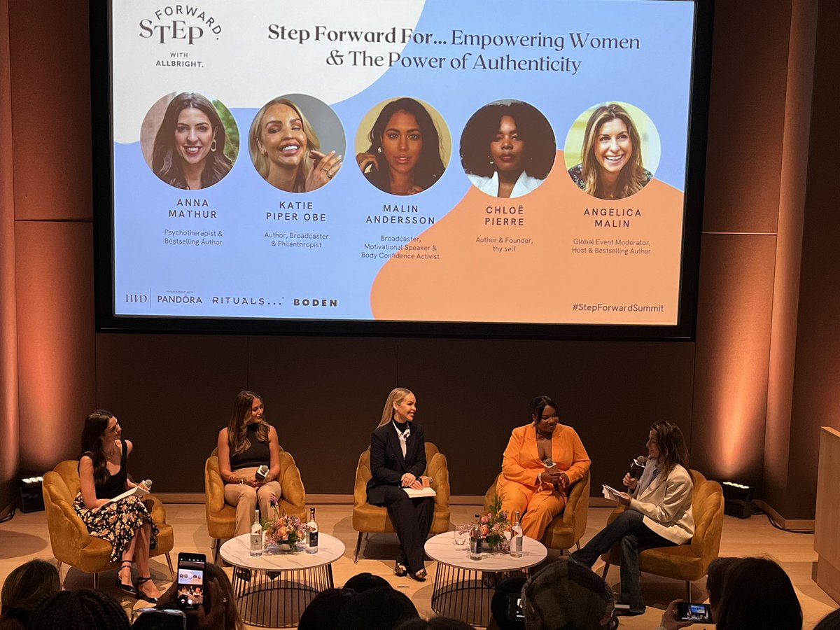 So inspiring listening to this panel of amazing speakers talking about authenticity and purpose at <a href="/weareAllBright/">AllBright</a> #StepForwardSummit for #IWD2023 <a href="/jellymalin/">Angelica Malin</a> Anna Mathur <a href="/KatiePiper_/">Katie Piper OBE</a> <a href="/ChloePierreLDN/">ChloePierreLDN</a> <a href="/MissMalinSara/">Malin Andersson</a>